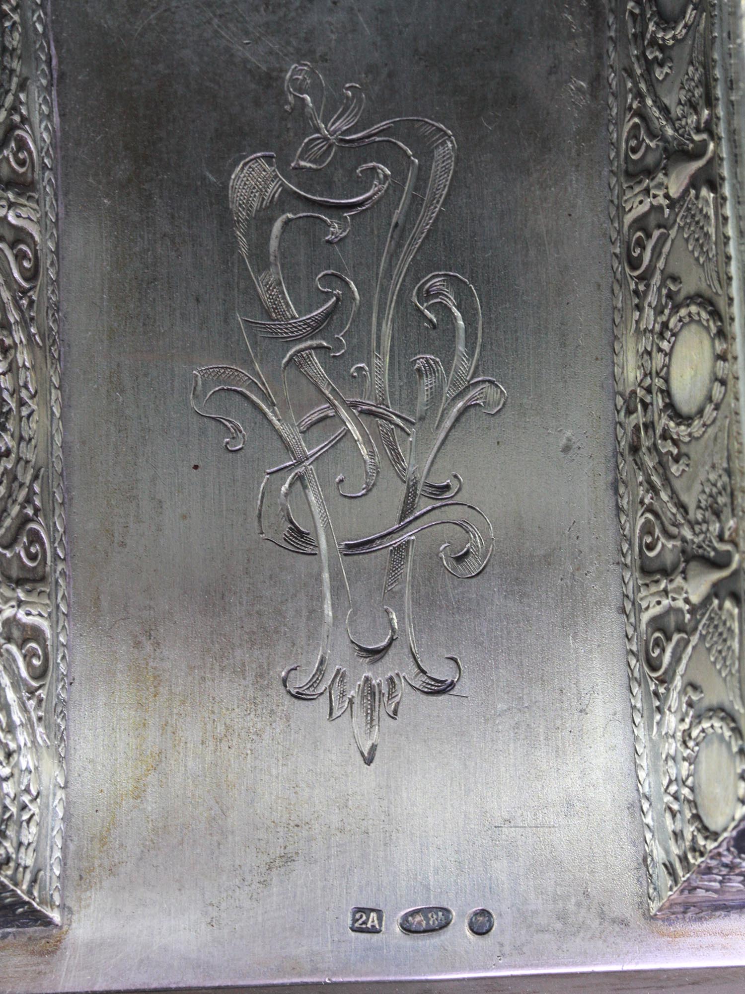 ANTIQUE RUSSIAN SILVER WRITING DESK ACCESSORIES PIC-6