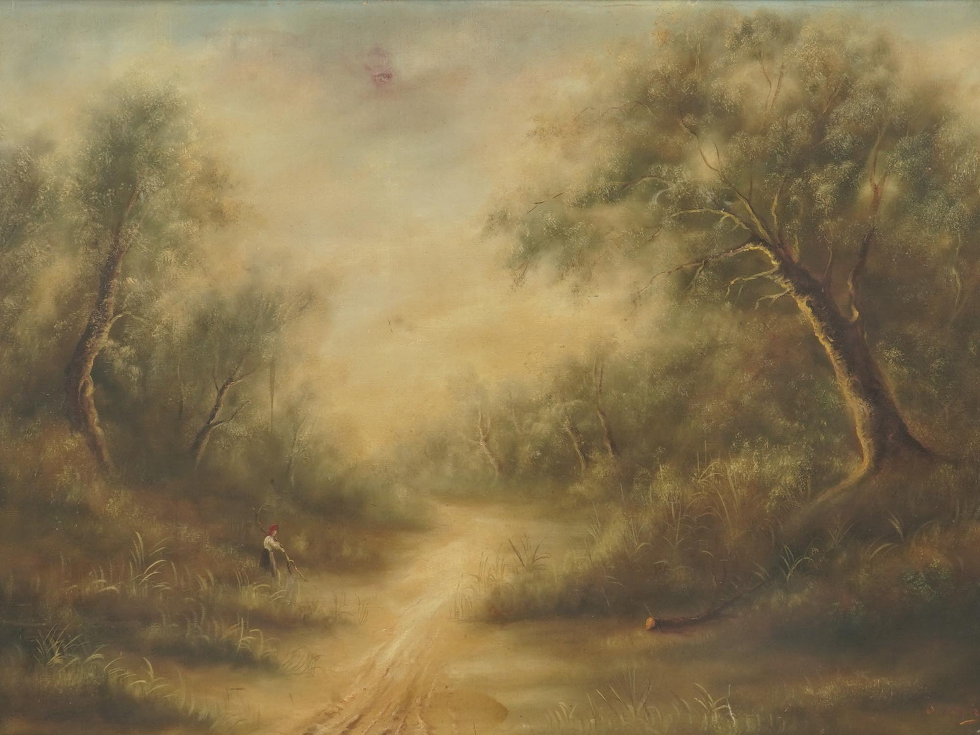 ATTR TO SUZANNE MINIER LANDSCAPE OIL PAINTING PIC-1
