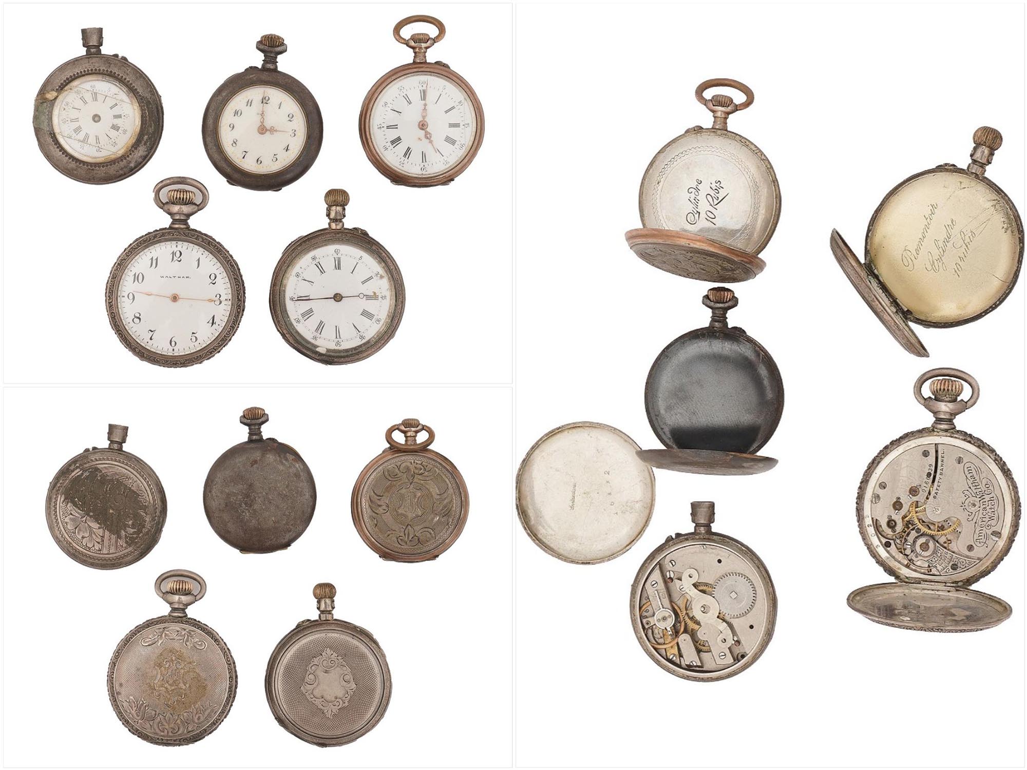 ANTIQUE AMERICAN POCKET WATCH COLLECTION PIC-1