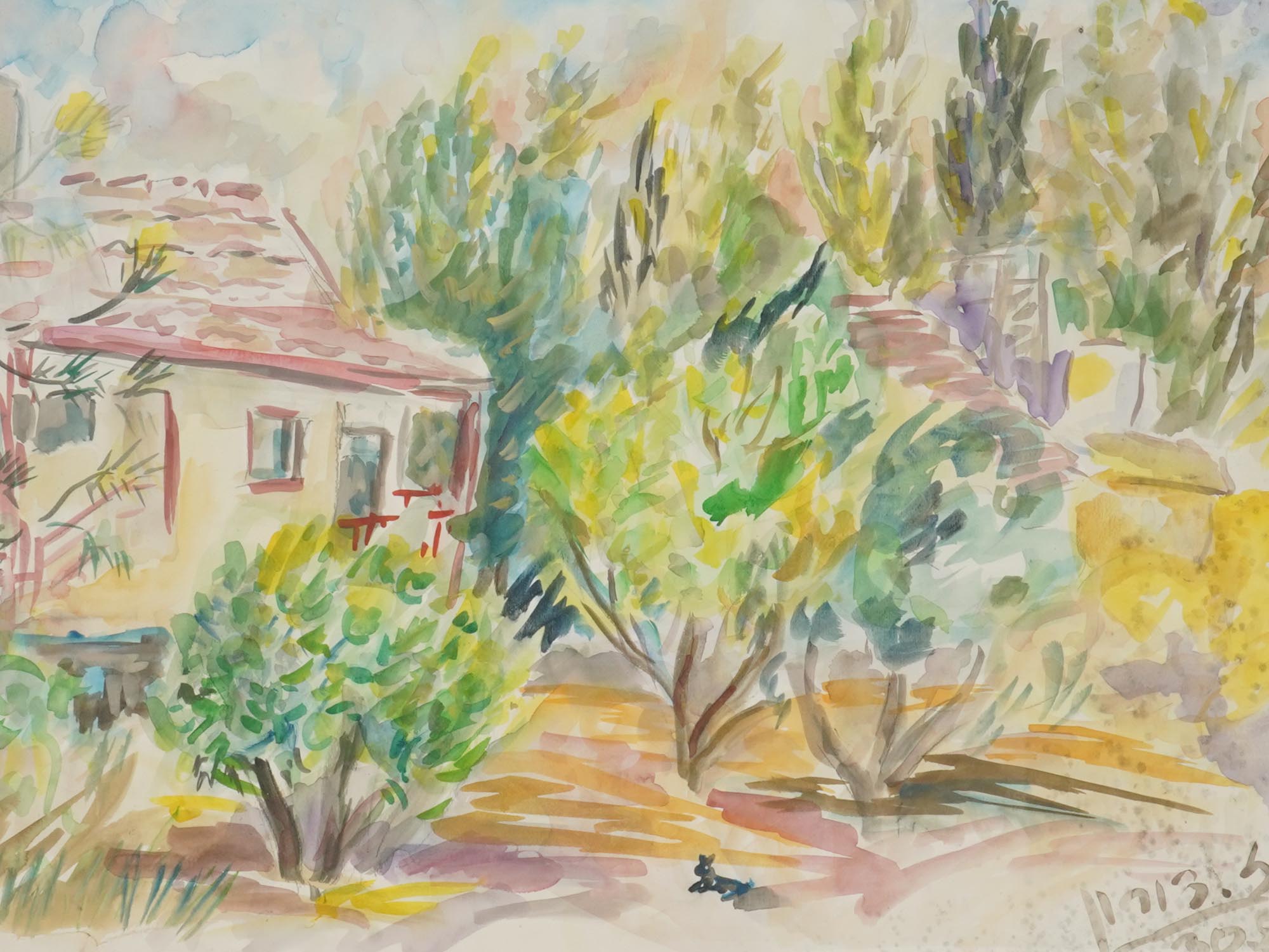 ISRAELI WATERCOLOR PAINTING BY DORON BAR ADON PIC-1