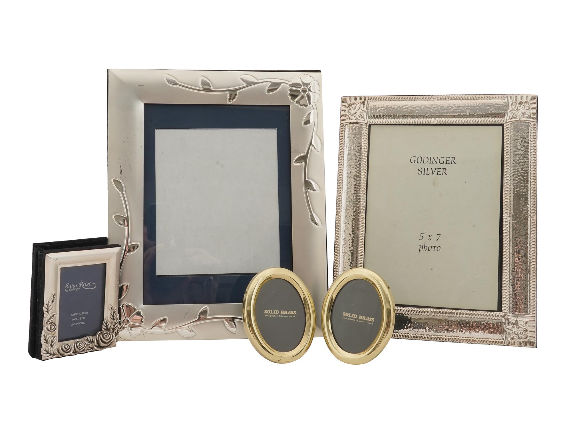 COLLECTION OF FIVE VINTAGE ALBUM PICTURE FRAMES PIC-0