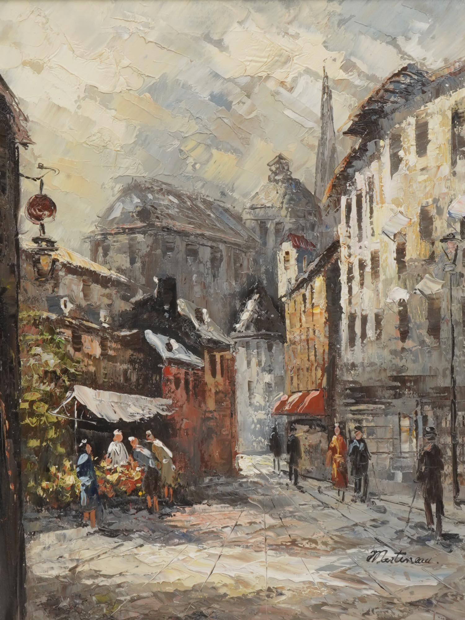 ATTRIBUTED TO LUKE MARTINEAU PARIS OIL PAINTING PIC-1