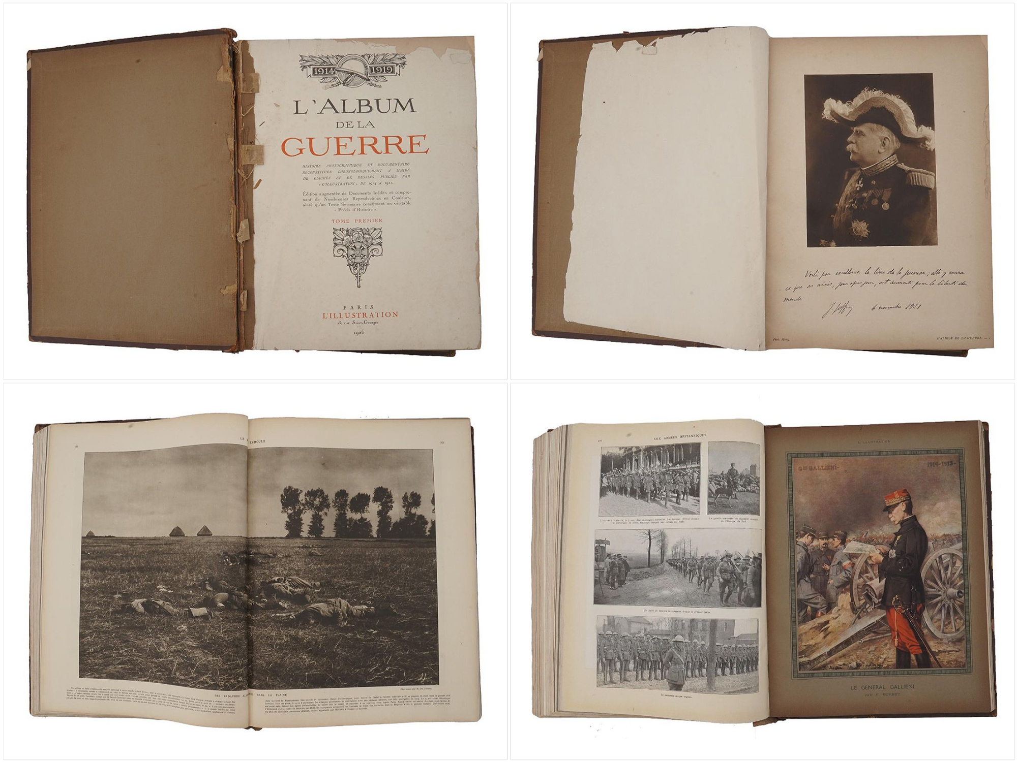 ANTIQUE FRENCH WORLD WAR I ALBUM IN TWO VOLUMES PIC-4