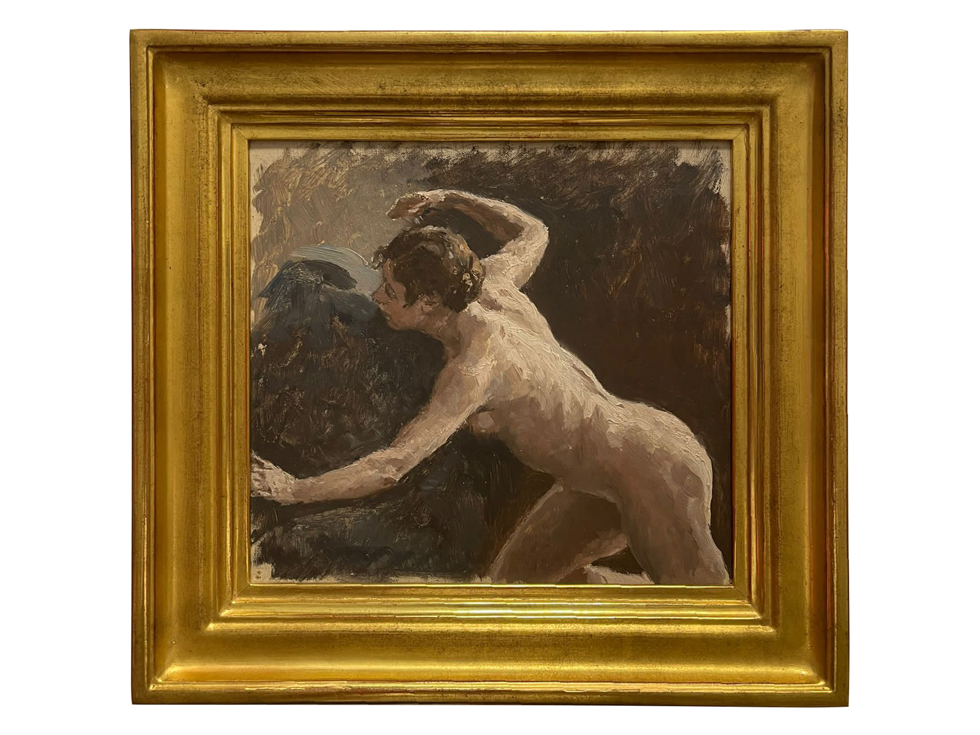 FEMALE NUDE PAINTING ATTR. TO HERMANN KNACKFUSS PIC-0