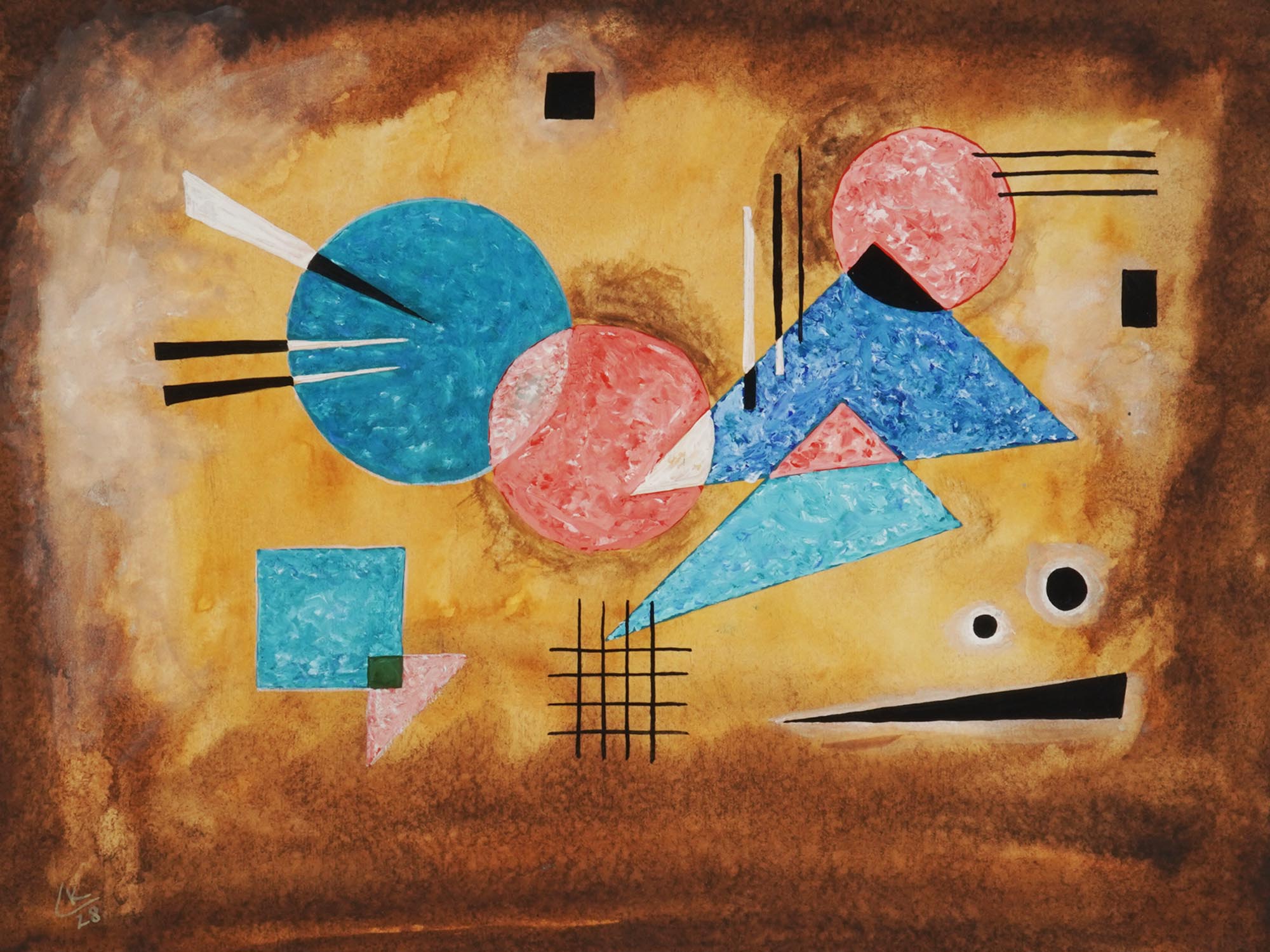 RUSSIAN ABSTRACT PAINTING BY WASSILY KANDINSKY PIC-1