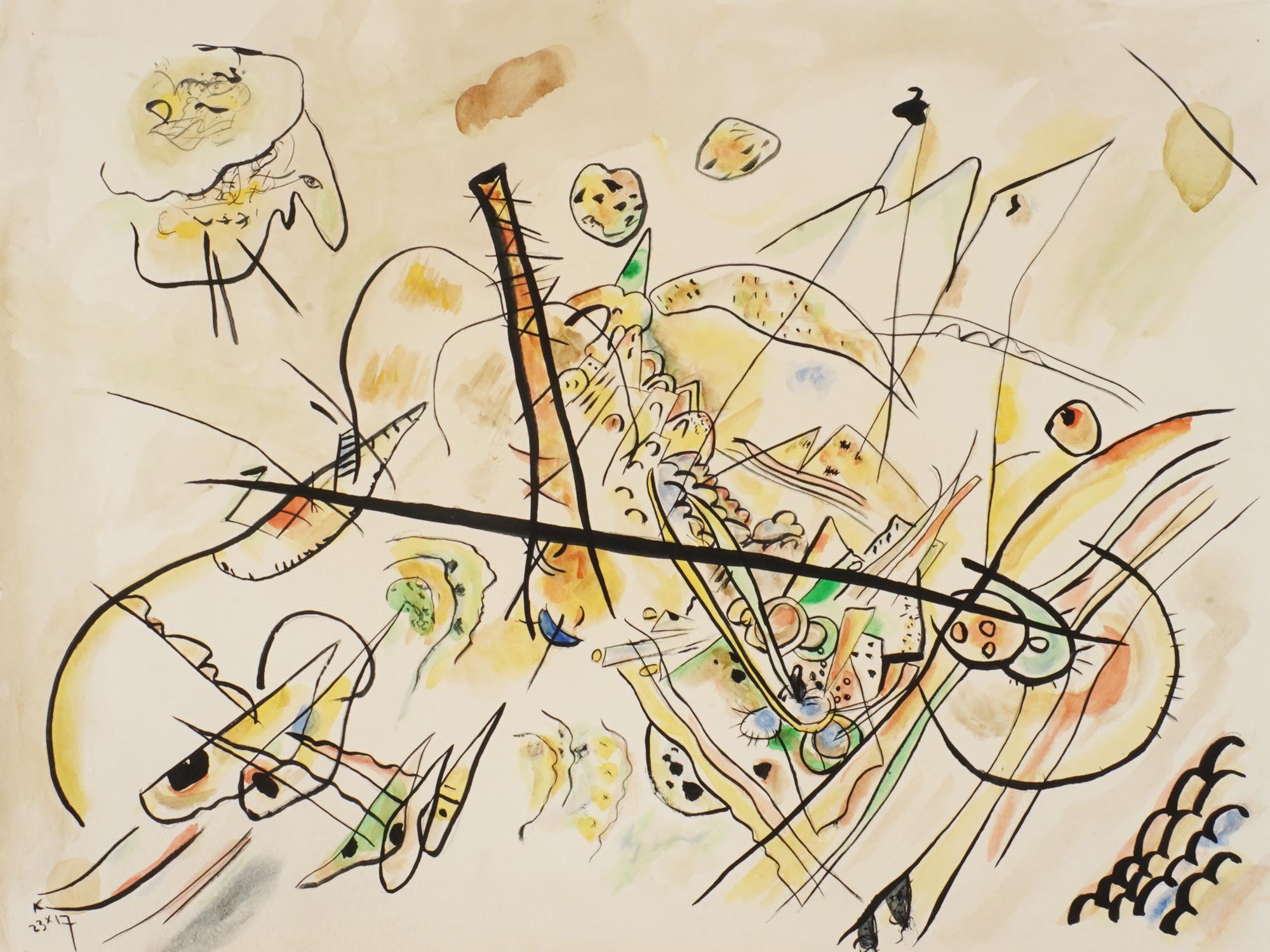 RUSSIAN ABSTRACT PAINTING BY WASSILY KANDINSKY PIC-1