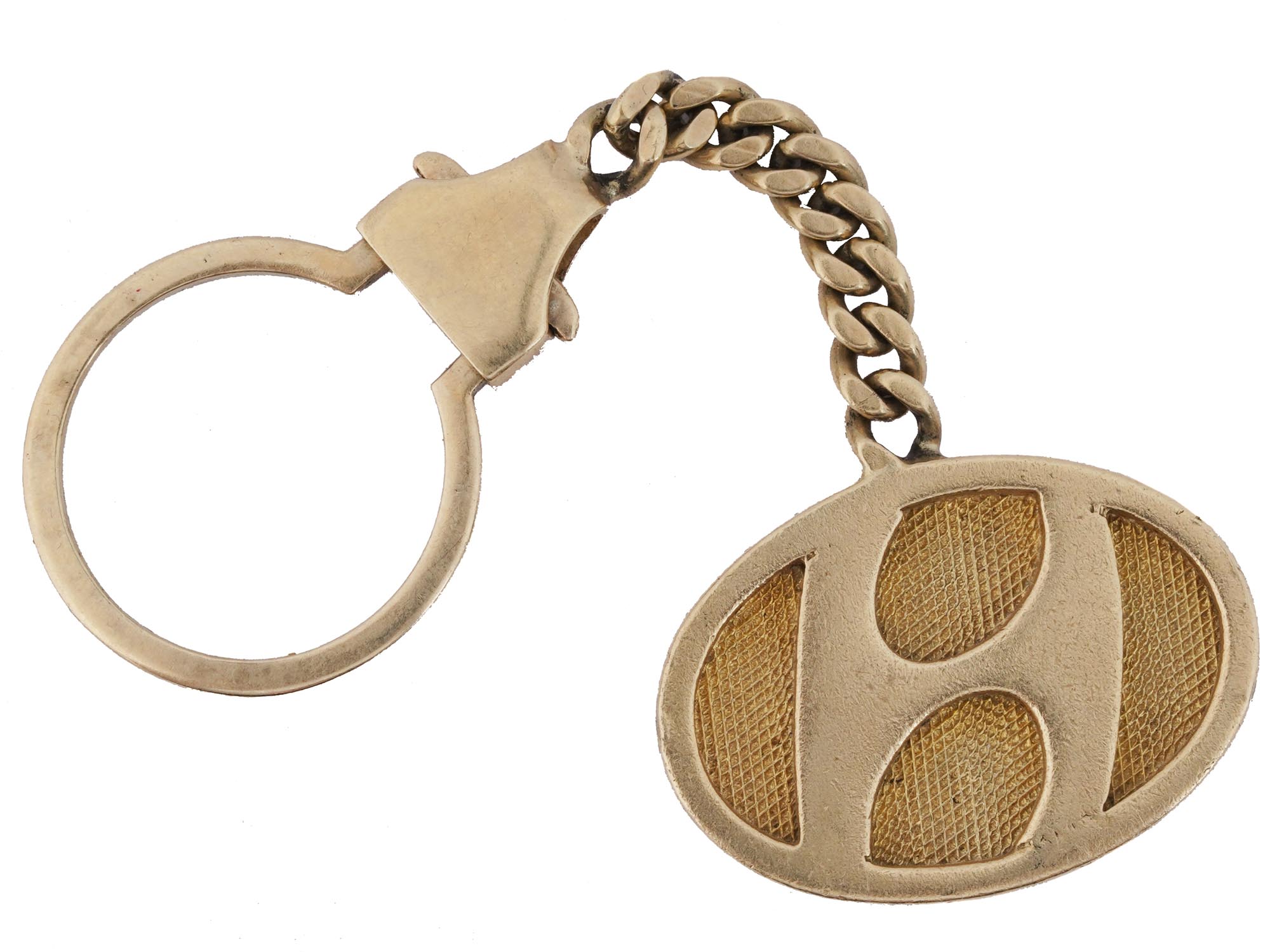 14K GOLD KEY CHAIN WITH HYUNDAI CAR LOGO PIC-0