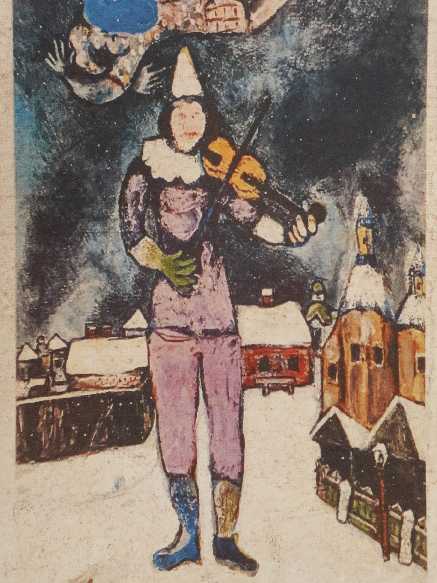RUSSIAN FRENCH COLOR LITHOGRAPH BY MARC CHAGALL PIC-1