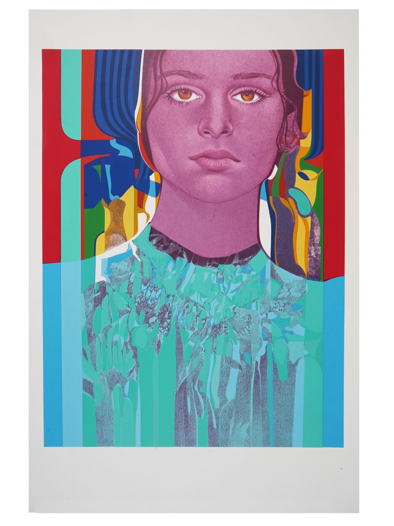 MODERN AMERICAN SERIGRAPH PORTRAIT BY LUIS CUEVAS