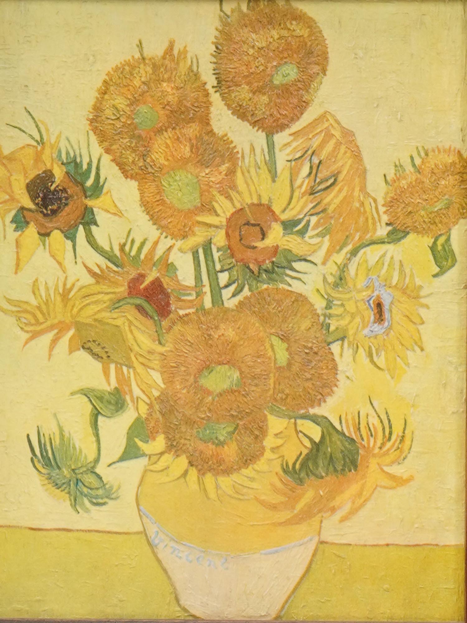 SUN FLOWERS OIL PAINTING AFTER VINCENT VAN GOGH PIC-1