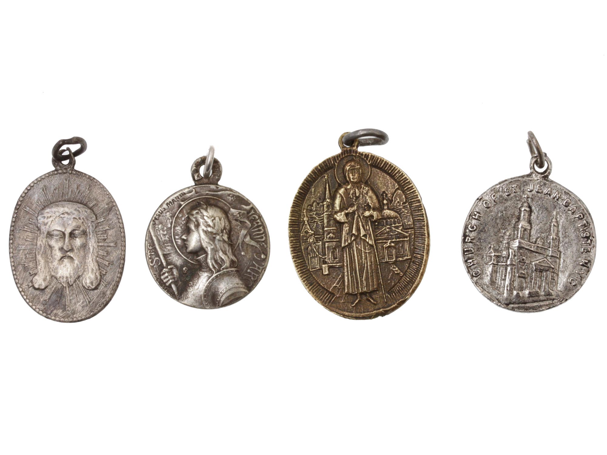 COLLECTION OF ANTIQUE VINTAGE RELIGIOUS PENDANTS PIC-0