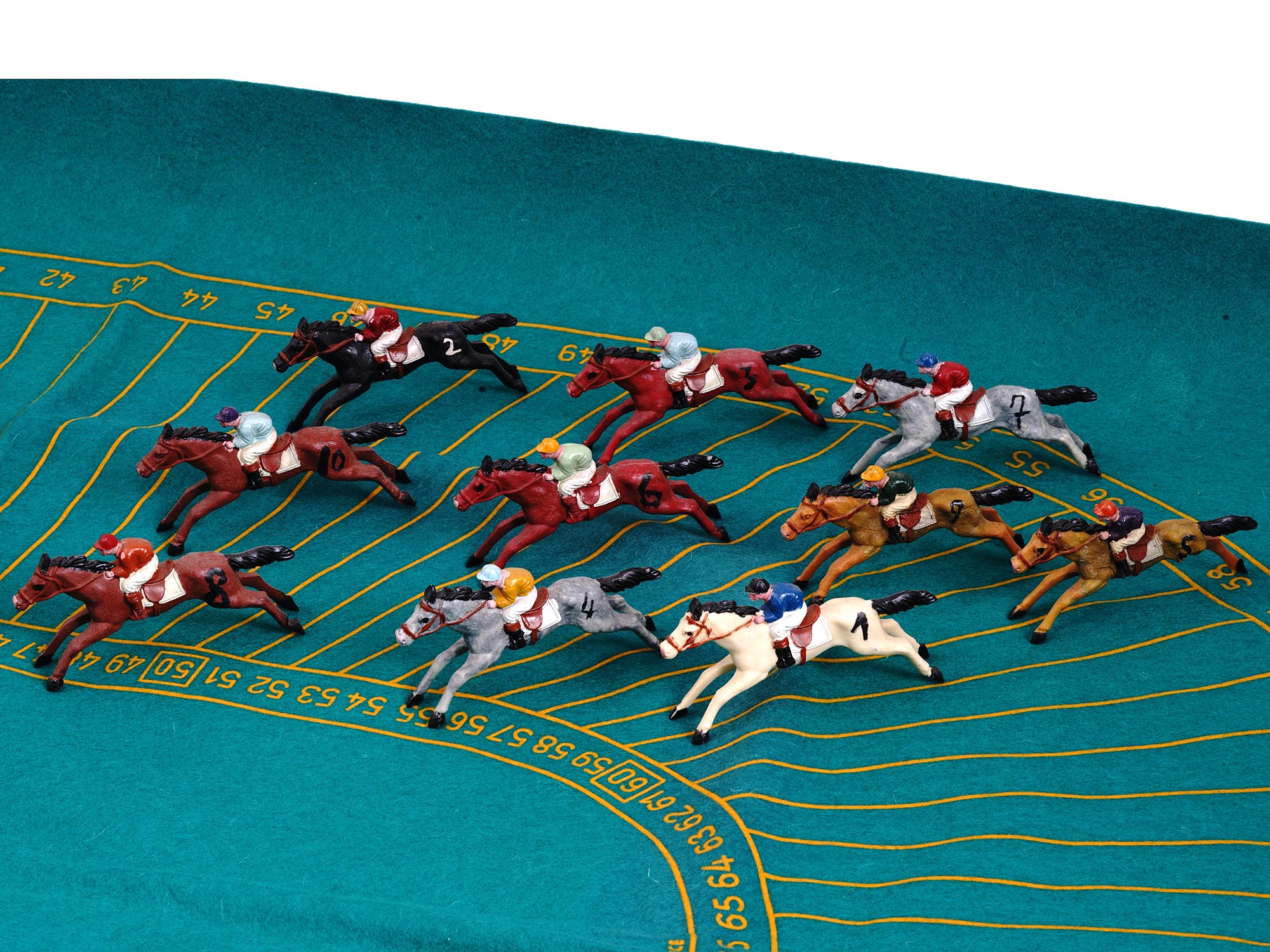 VINTAGE FRENCH BOULE HORSE ROULETTE PLAYING SET PIC-2