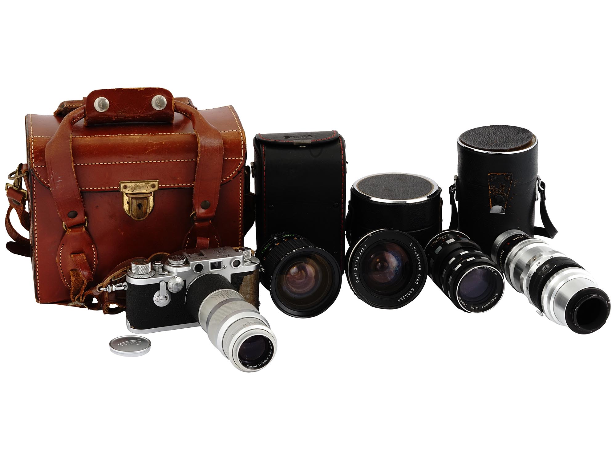 VINTAGE LEICA ERNST LEITZ PHOTO CAMERA AND LENSES PIC-0