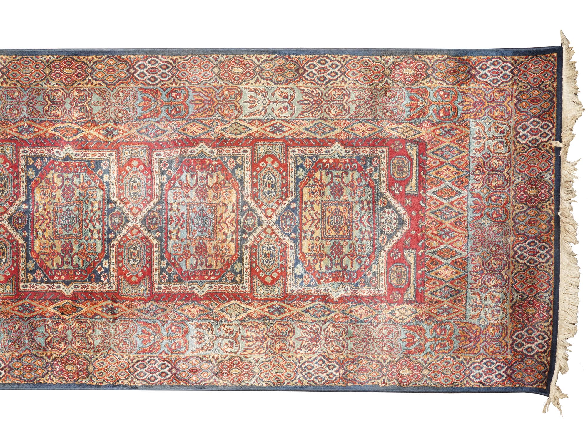 ORIENTAL RED CROSSWOVEN AREA RUG BY COURISTAN PIC-2