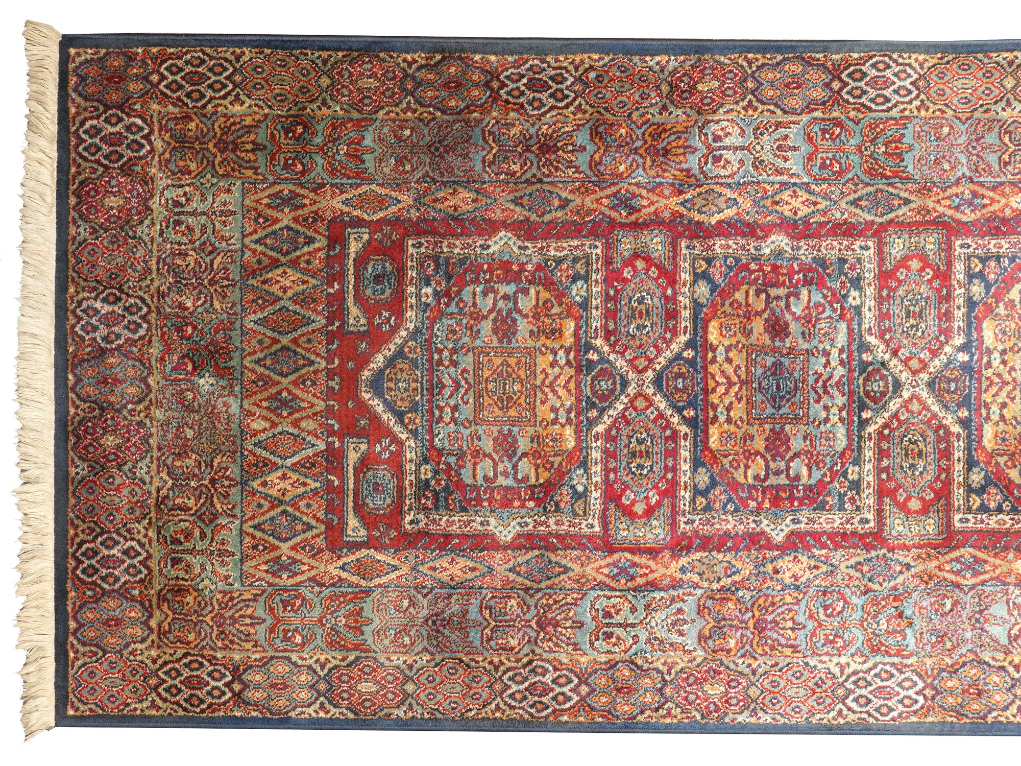ORIENTAL RED CROSSWOVEN AREA RUG BY COURISTAN PIC-1