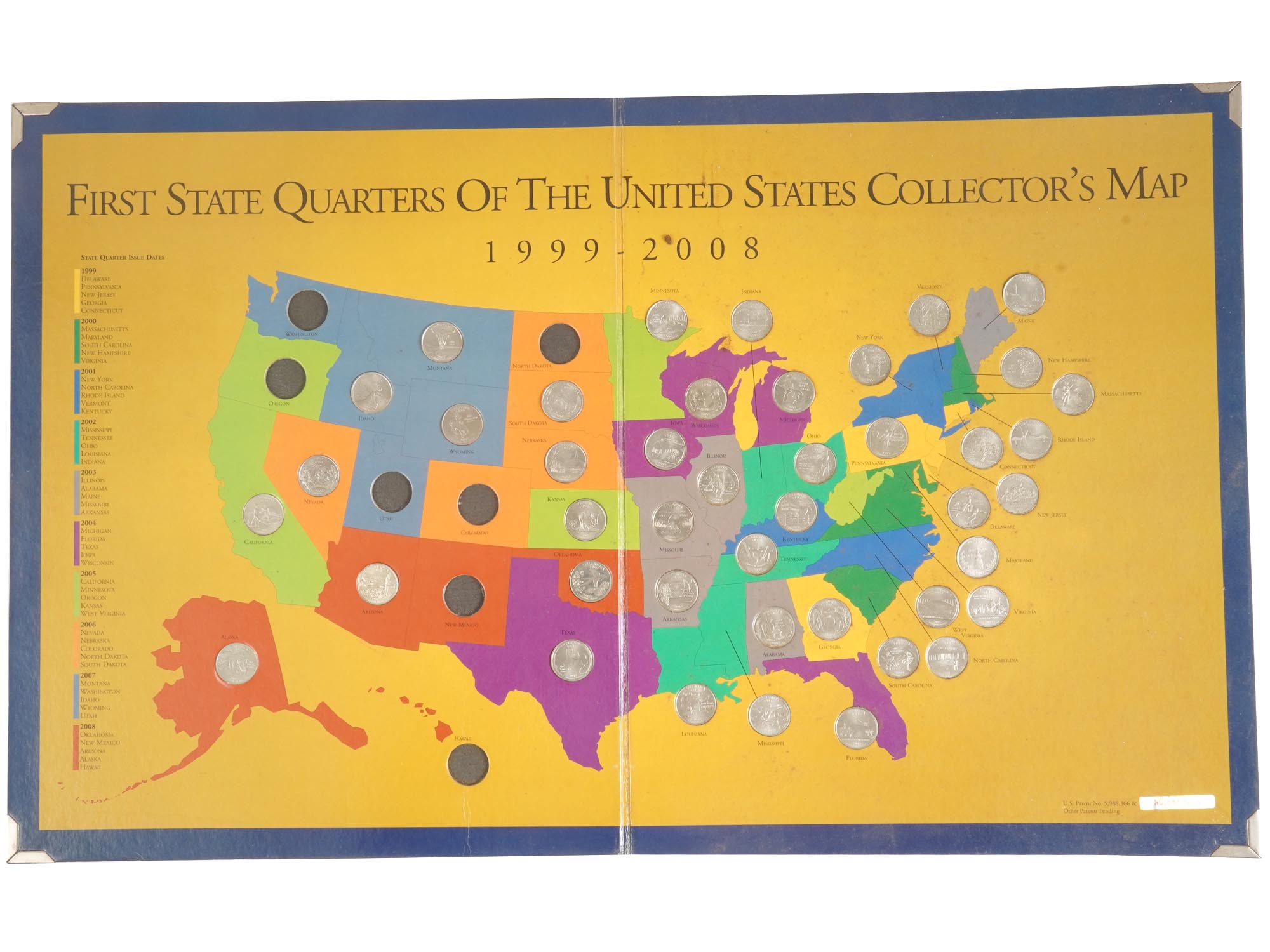 FIRST STATE QUARTERS UNITED STATES COLLECTOR MAPS PIC-1