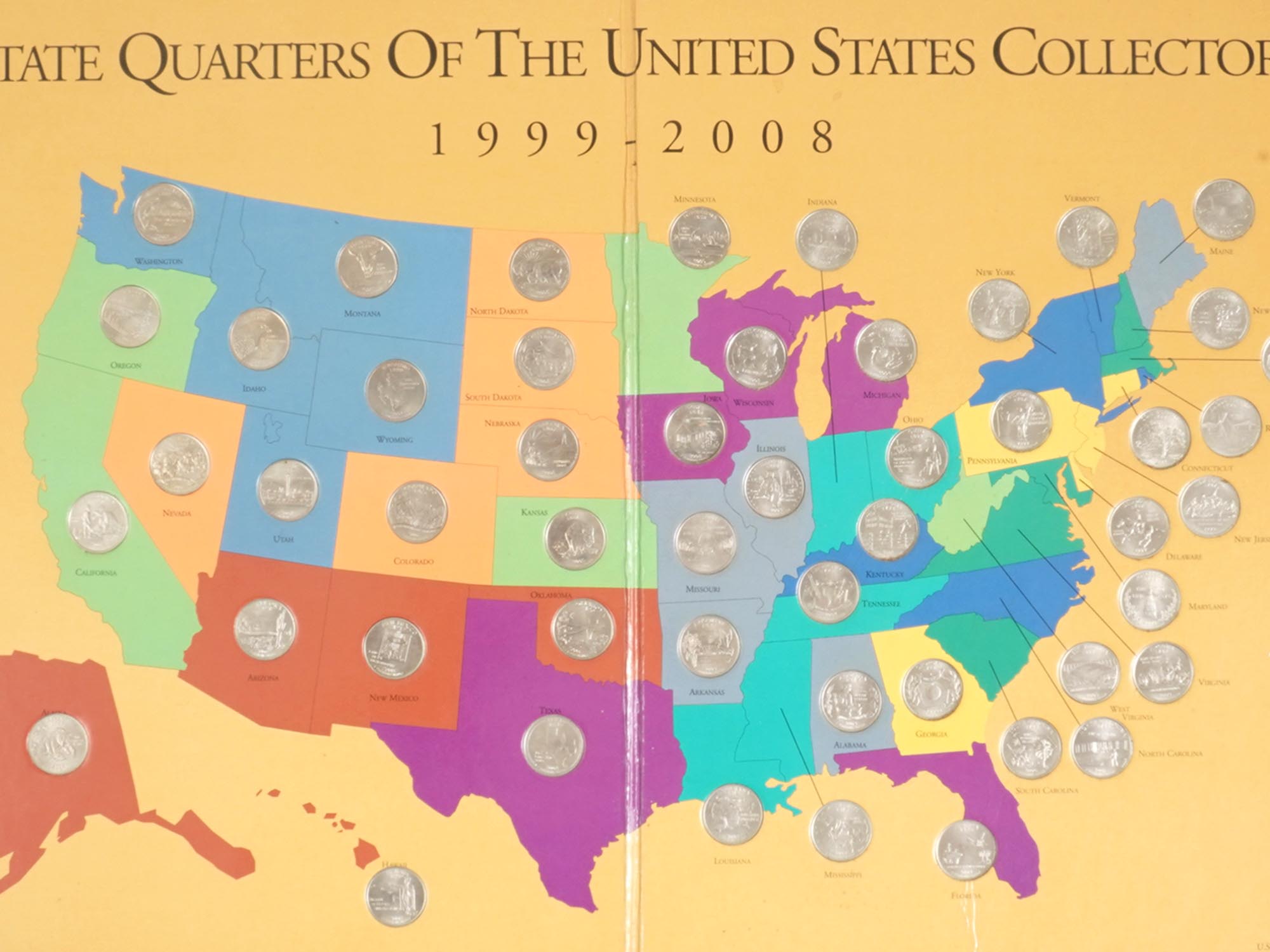 FIRST STATE QUARTERS UNITED STATES COLLECTOR MAPS PIC-3