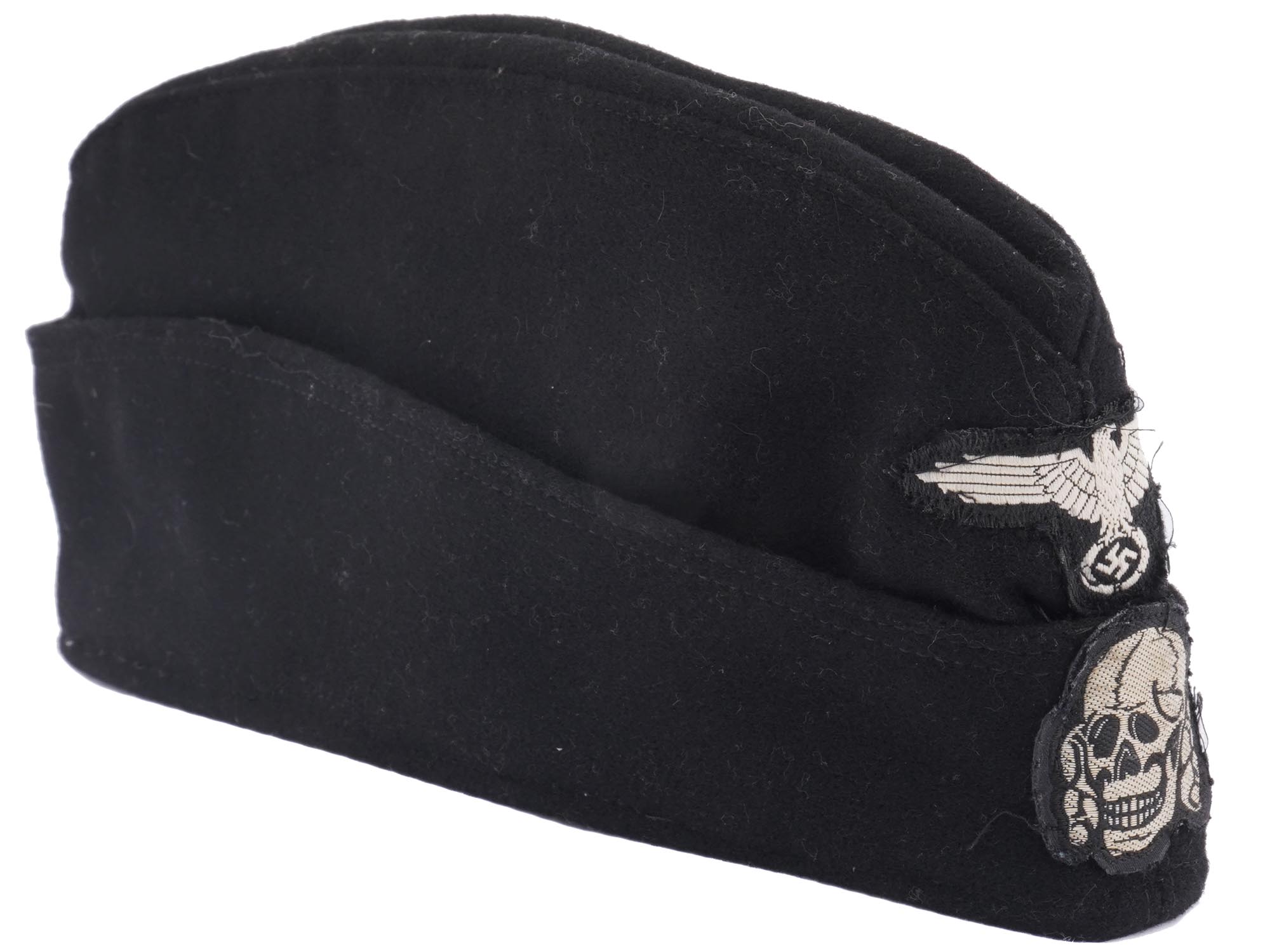 WWII NAZI GERMAN MILITARY SS OFFICERS FORAGE CAP PIC-1