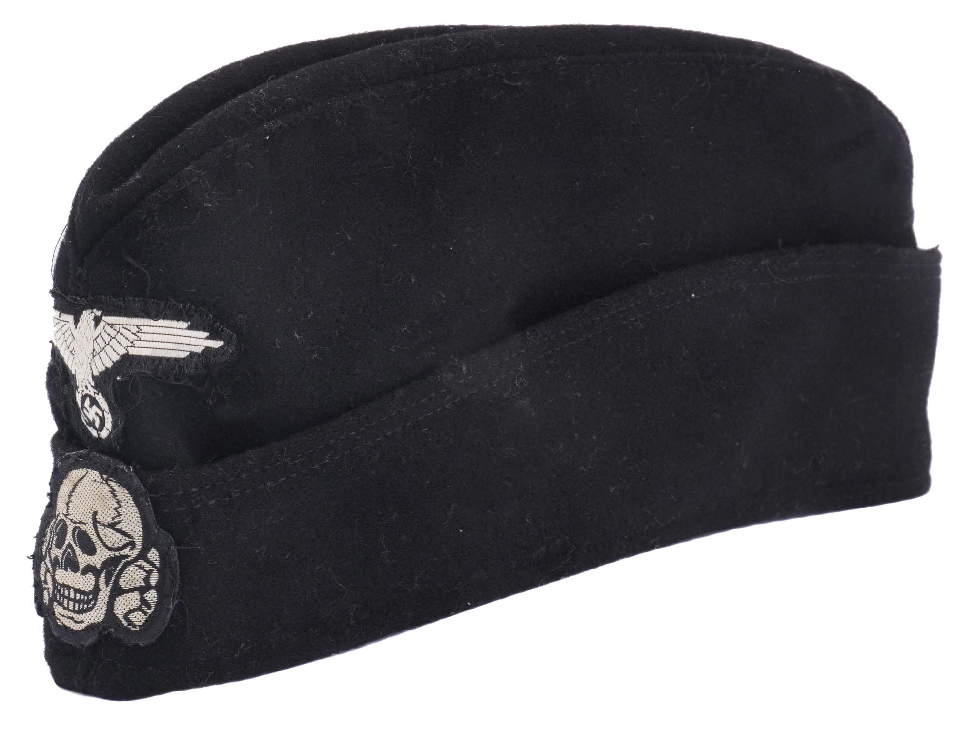 WWII NAZI GERMAN MILITARY SS OFFICERS FORAGE CAP PIC-0