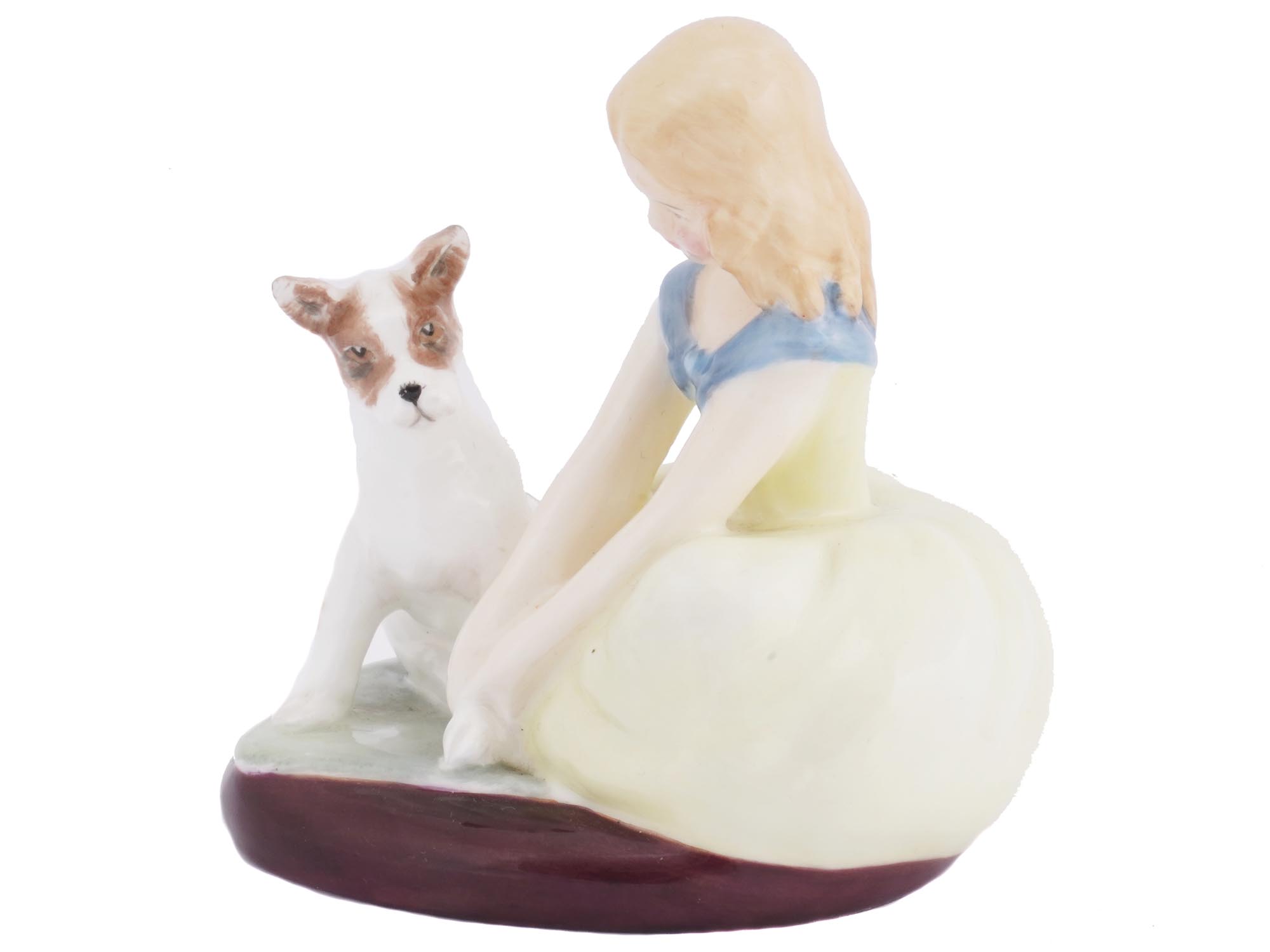 ENGLISH ROYAL DOULTON DOG PORCELAIN FIGURAL GROUP PIC-1