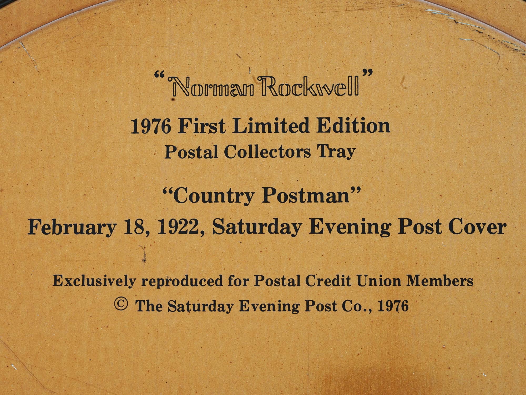 1976 NORMAN ROCKWELL POSTAL COLLECTORS TRAYS PIC-4