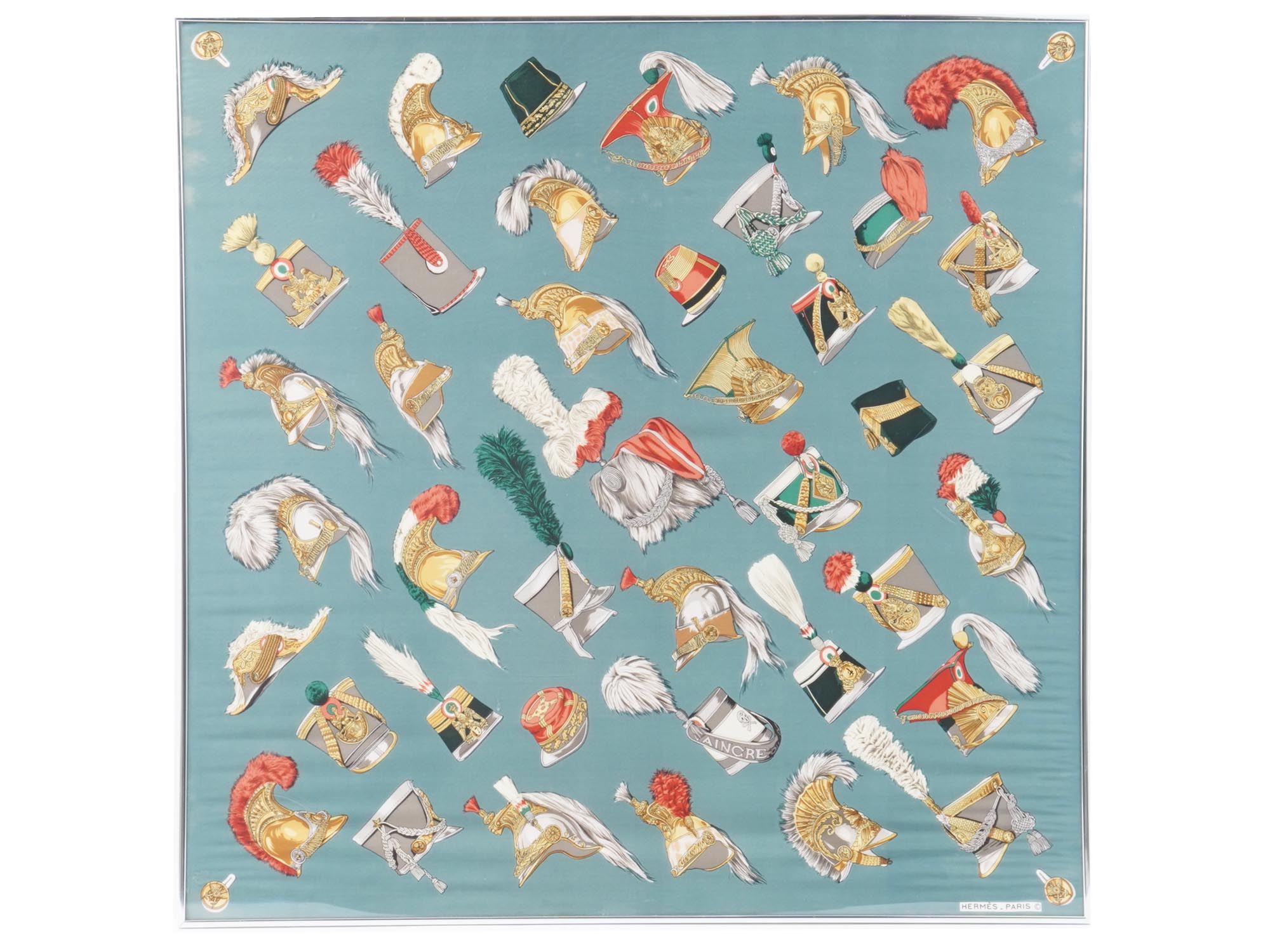 1965 CARRE SILK SCARF BY HUGO GRYGKAR FOR HERMES PIC-0