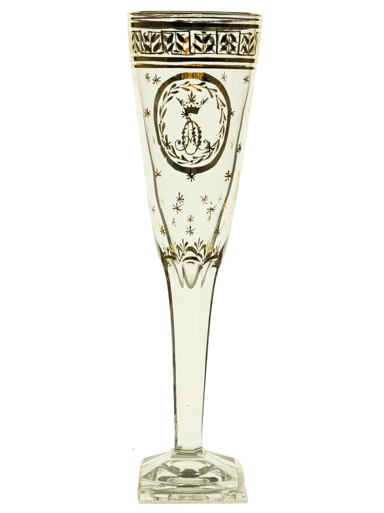 ANTIQUE RUSSIAN CHAMPAGNE GLASS OLGA ALEXANDROVNA PIC-1