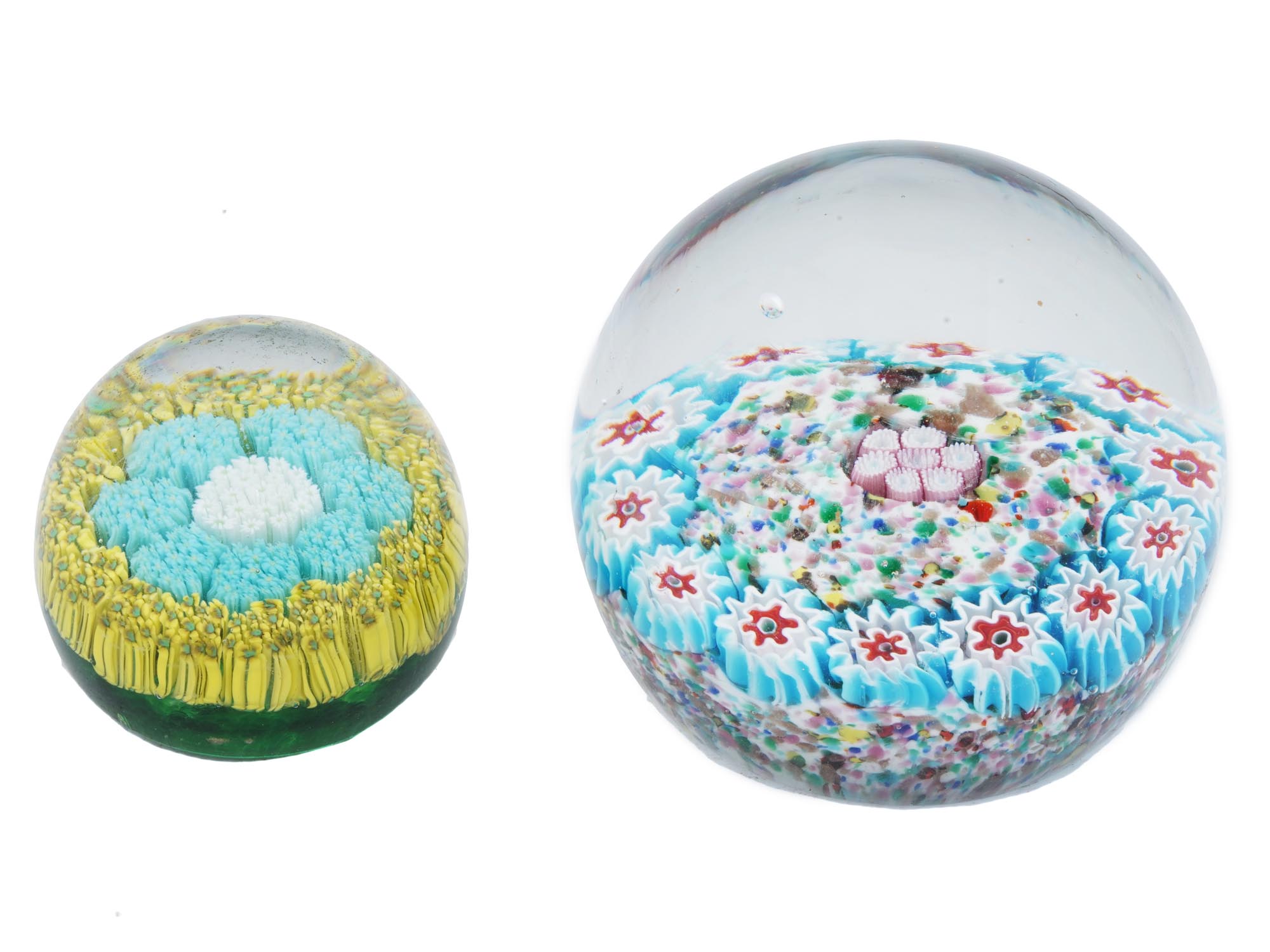 MILLEFIORI HAND MADE MURANO GLASS PAPER WEIGHTS PIC-0