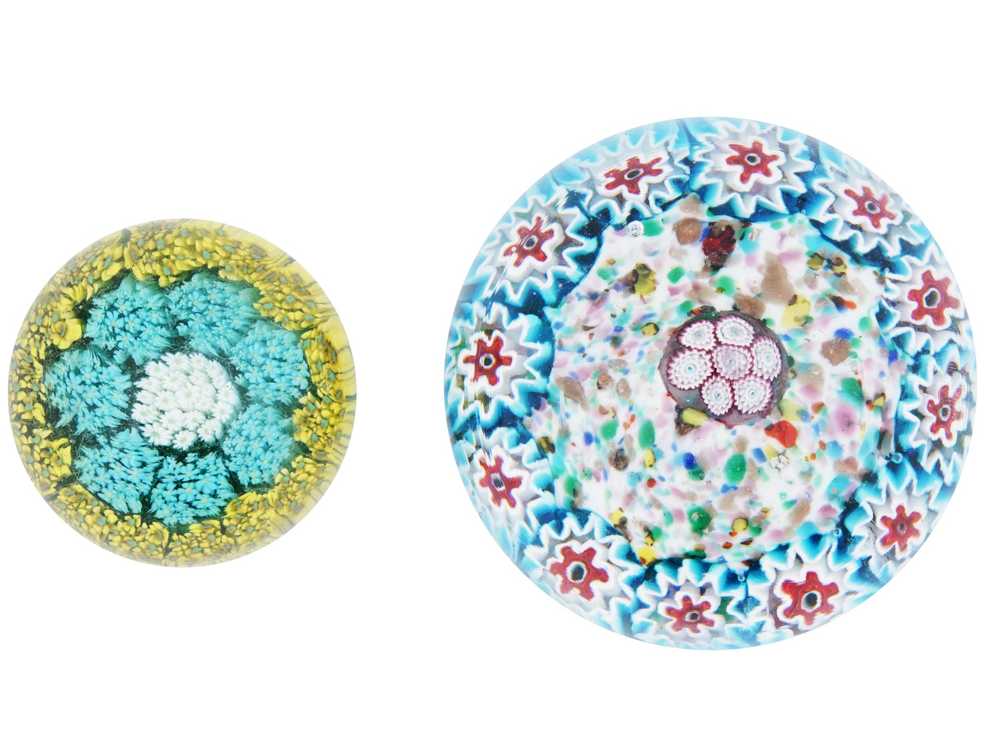 MILLEFIORI HAND MADE MURANO GLASS PAPER WEIGHTS PIC-1