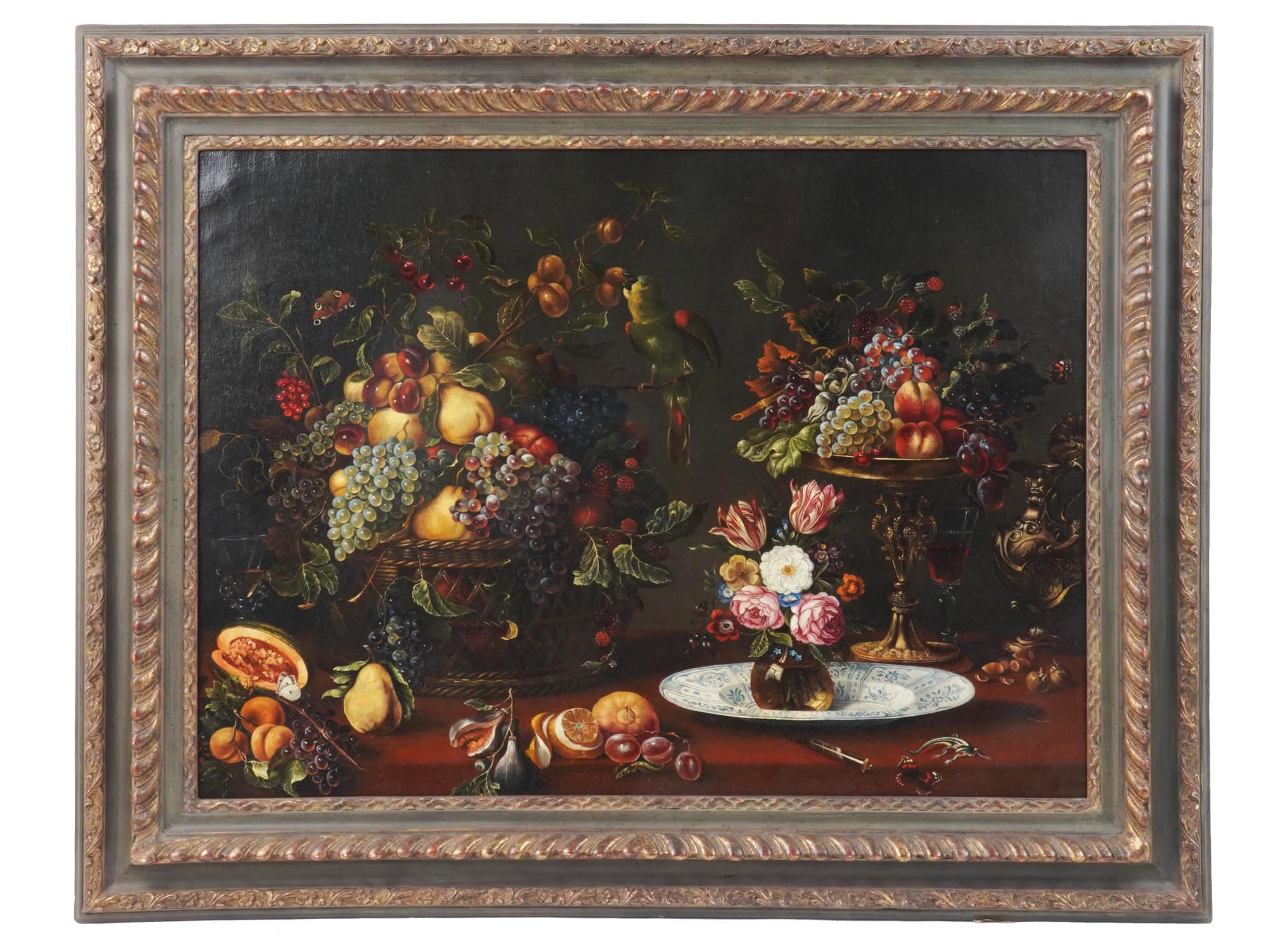 DUTCH STILL LIFE OIL PAINTING BY JOHAN CH ROEDIG PIC-0