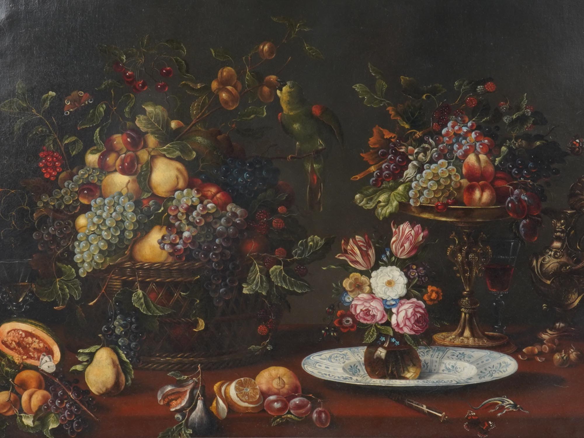 DUTCH STILL LIFE OIL PAINTING BY JOHAN CH ROEDIG PIC-1