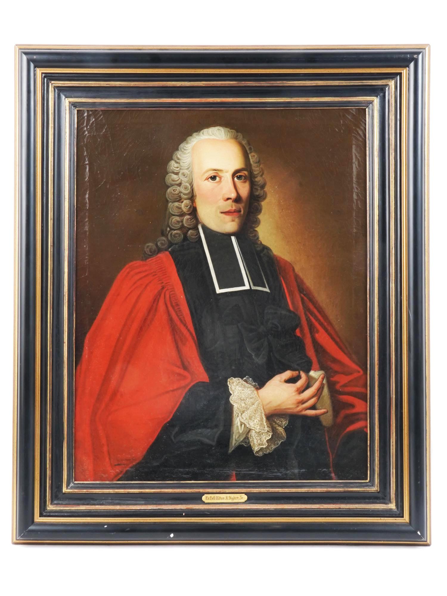 ANTIQUE ENGLISH PORTRAIT OF A JUDGE OIL PAINTING PIC-0