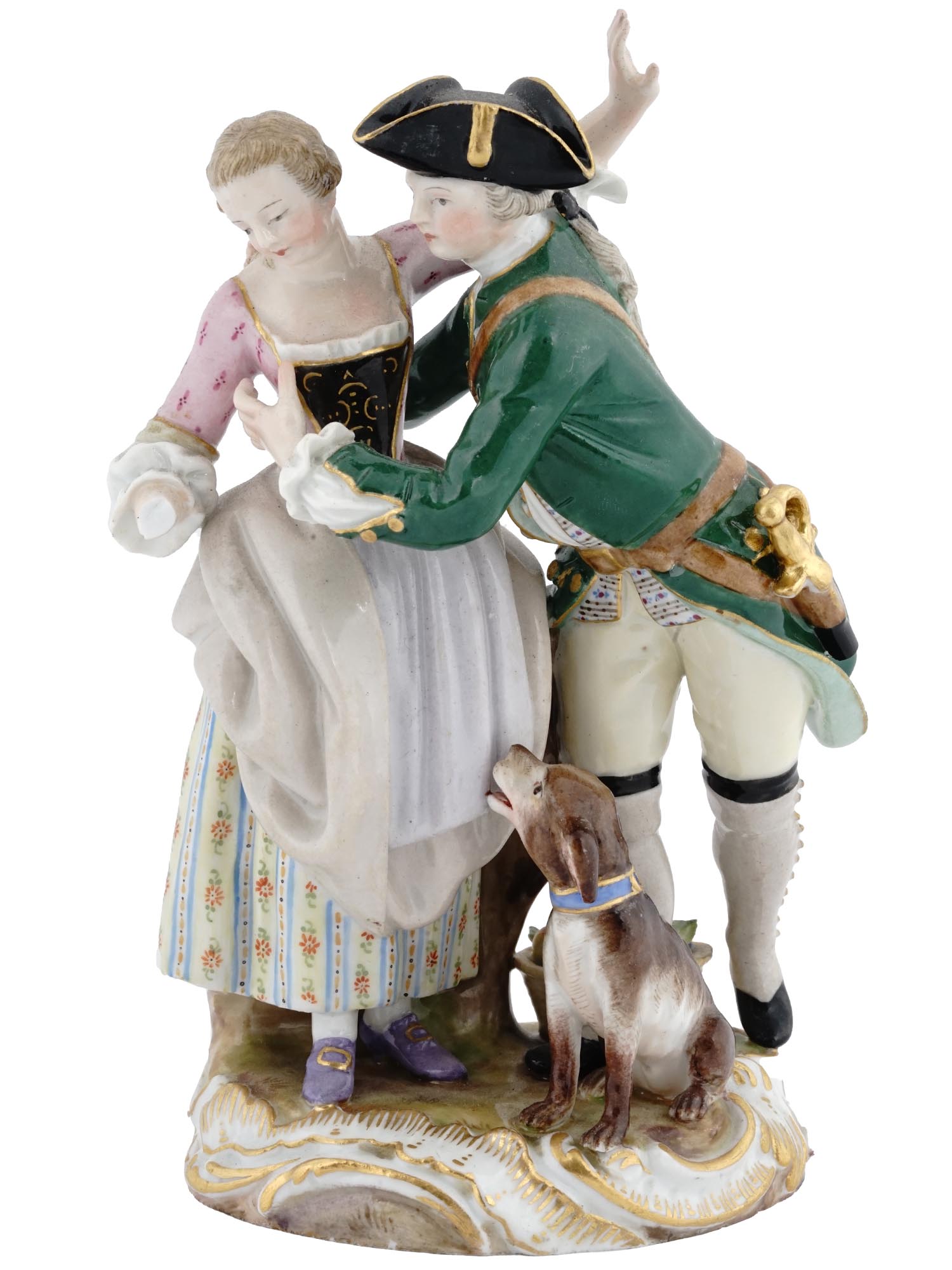 ANTIQUE GERMAN MEISSEN ROCOCO PORCELAIN FIGURINE PIC-0