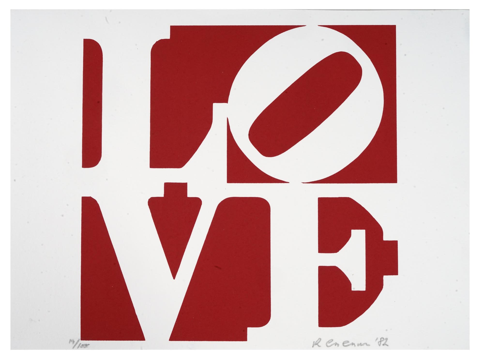 AMERICAN SCREEN PRINT LOVE BY ROBERT INDIANA PIC-0