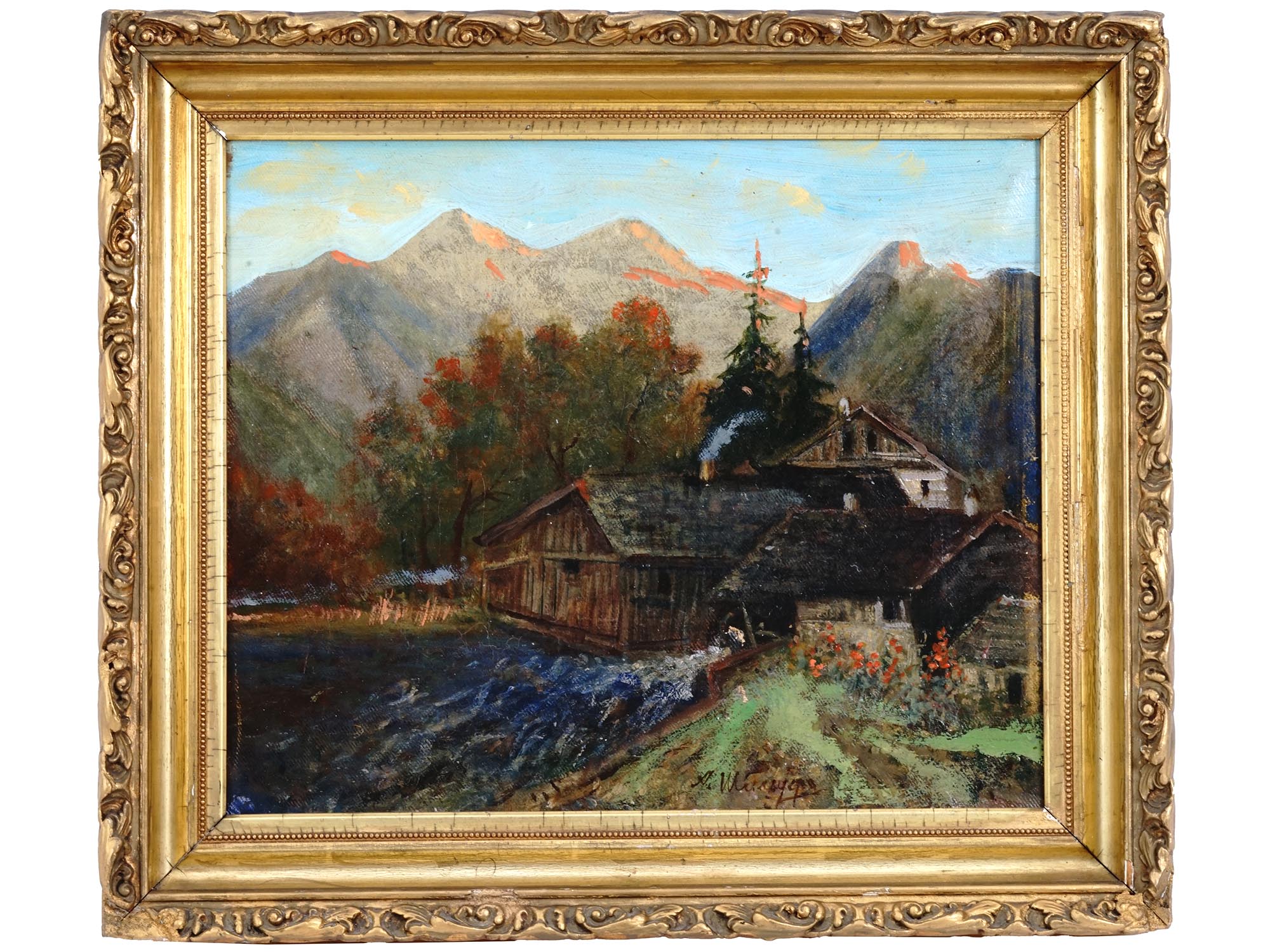 RUSSIAN LANDSCAPE PAINTING BY ANDREI SHILDER PIC-0