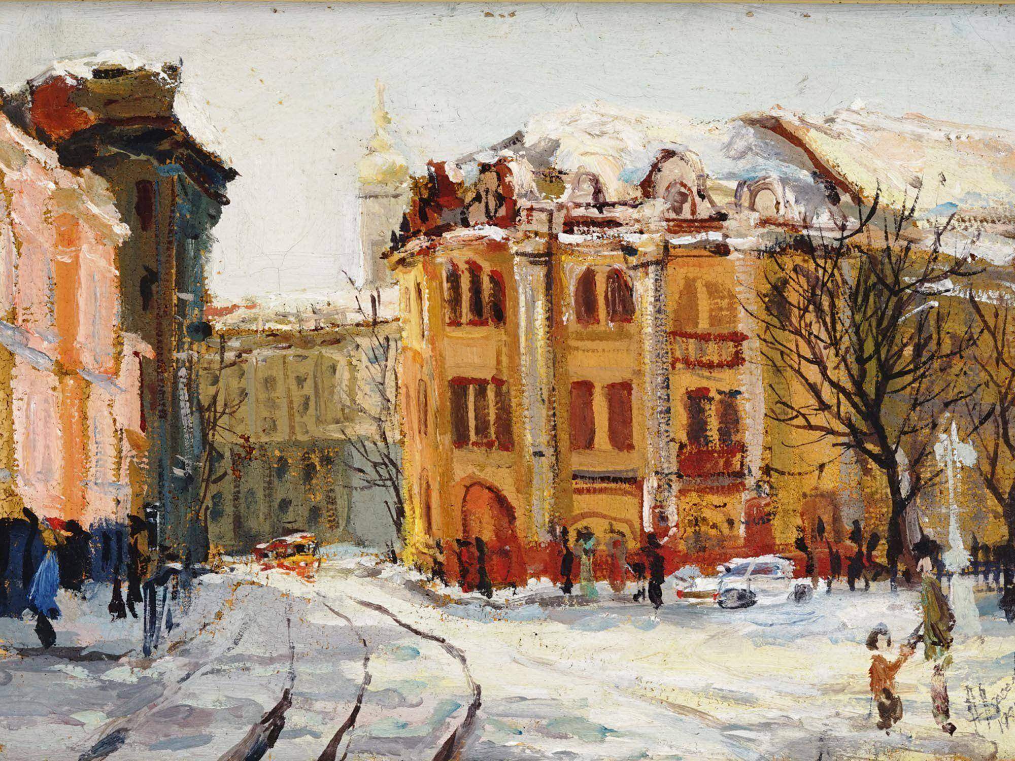 RUSSIAN ST PETERSBURG PAINTING BY ANDREY LARIONOV PIC-1