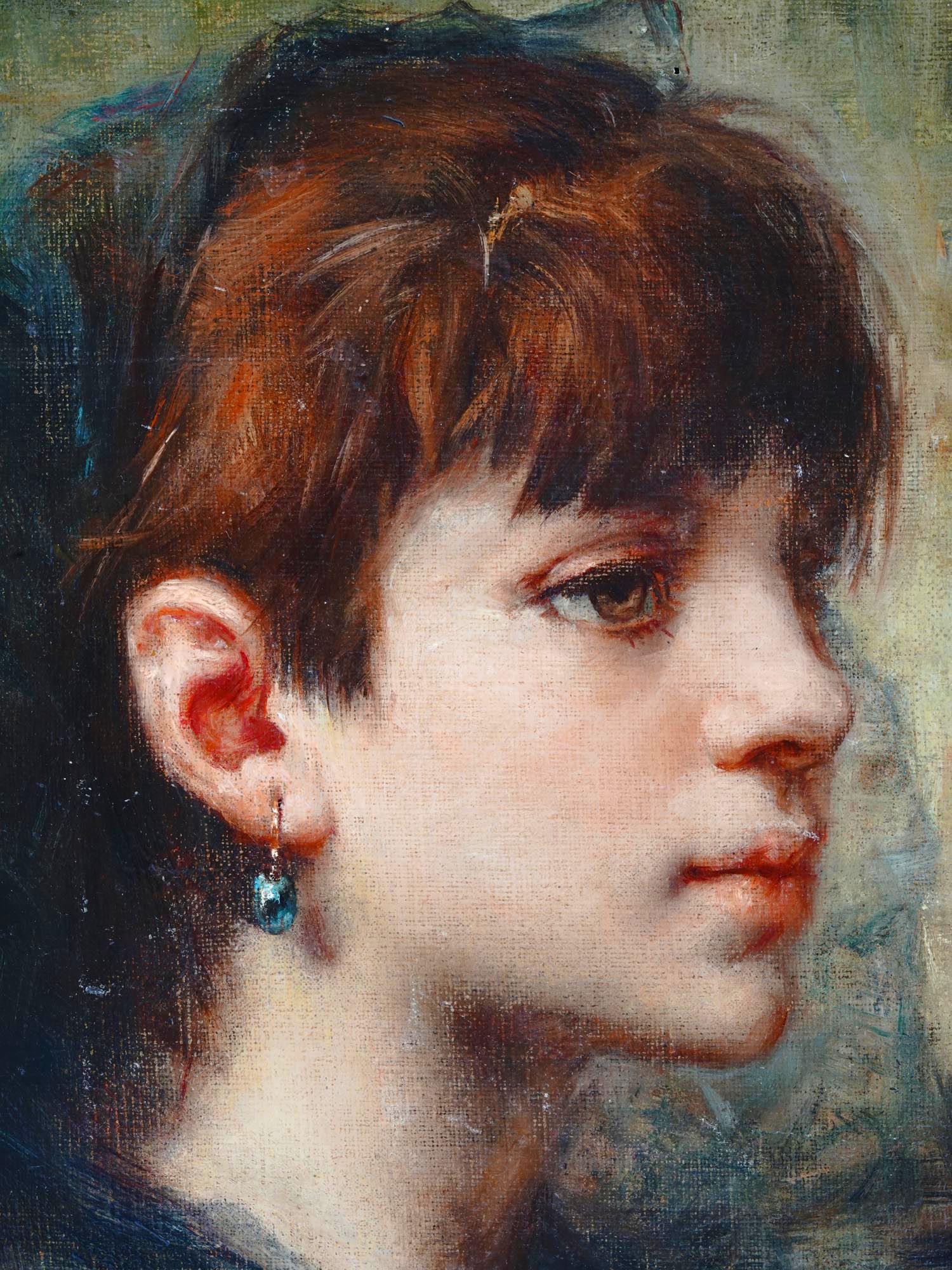 RUSSIAN PORTRAIT OIL PAINTING BY ALEXEJ HARLAMOFF PIC-1