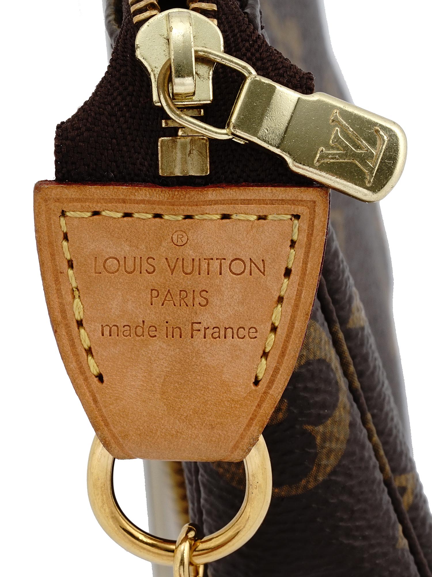 ORIGINAL LOUIS VUITTON LEATHER POCHETTE SOIR BAG IOB PIC-3