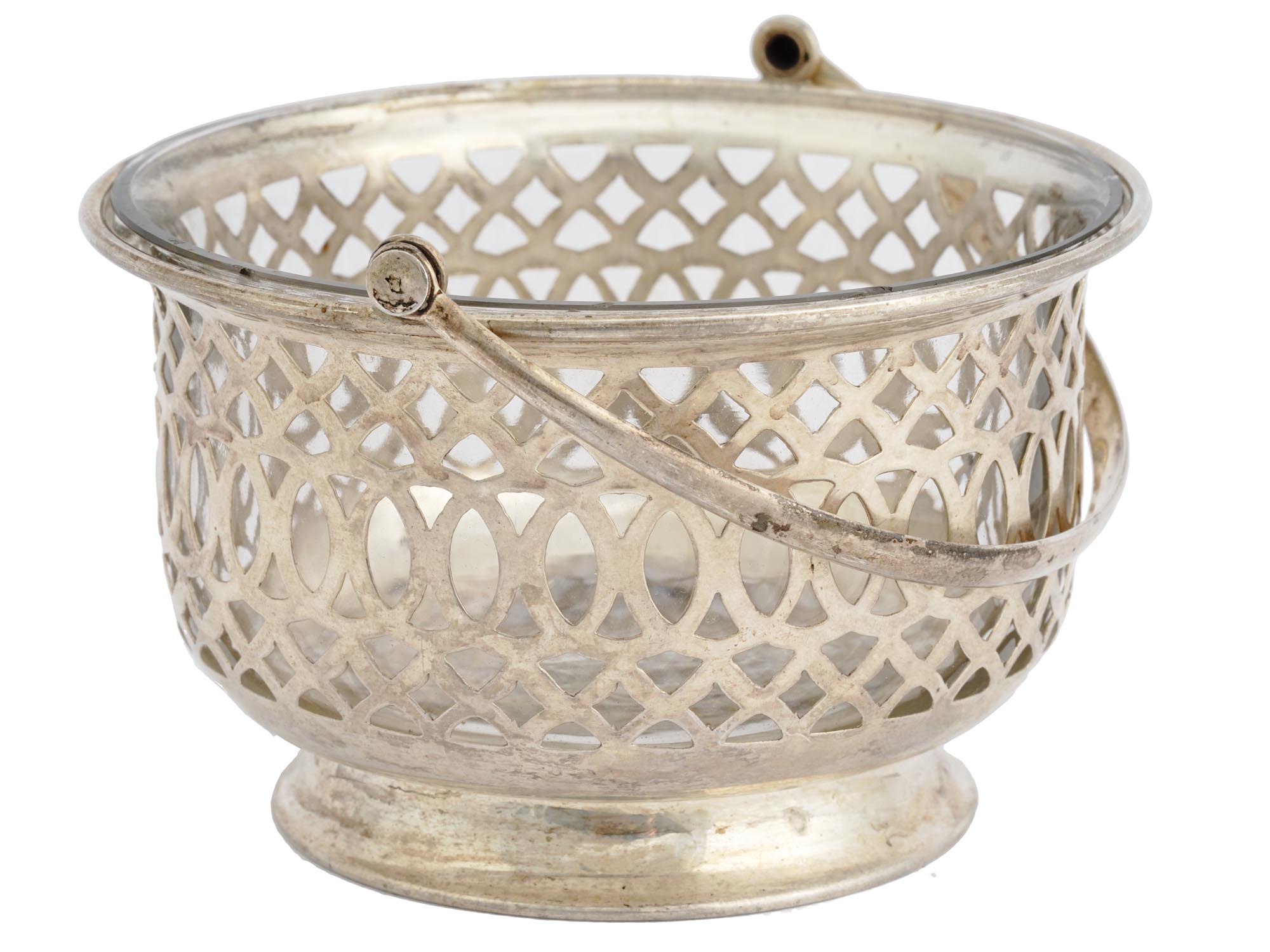 WEBSTER CO. STERLING SILVER BASKET CANDLE HOLDER PIC-2