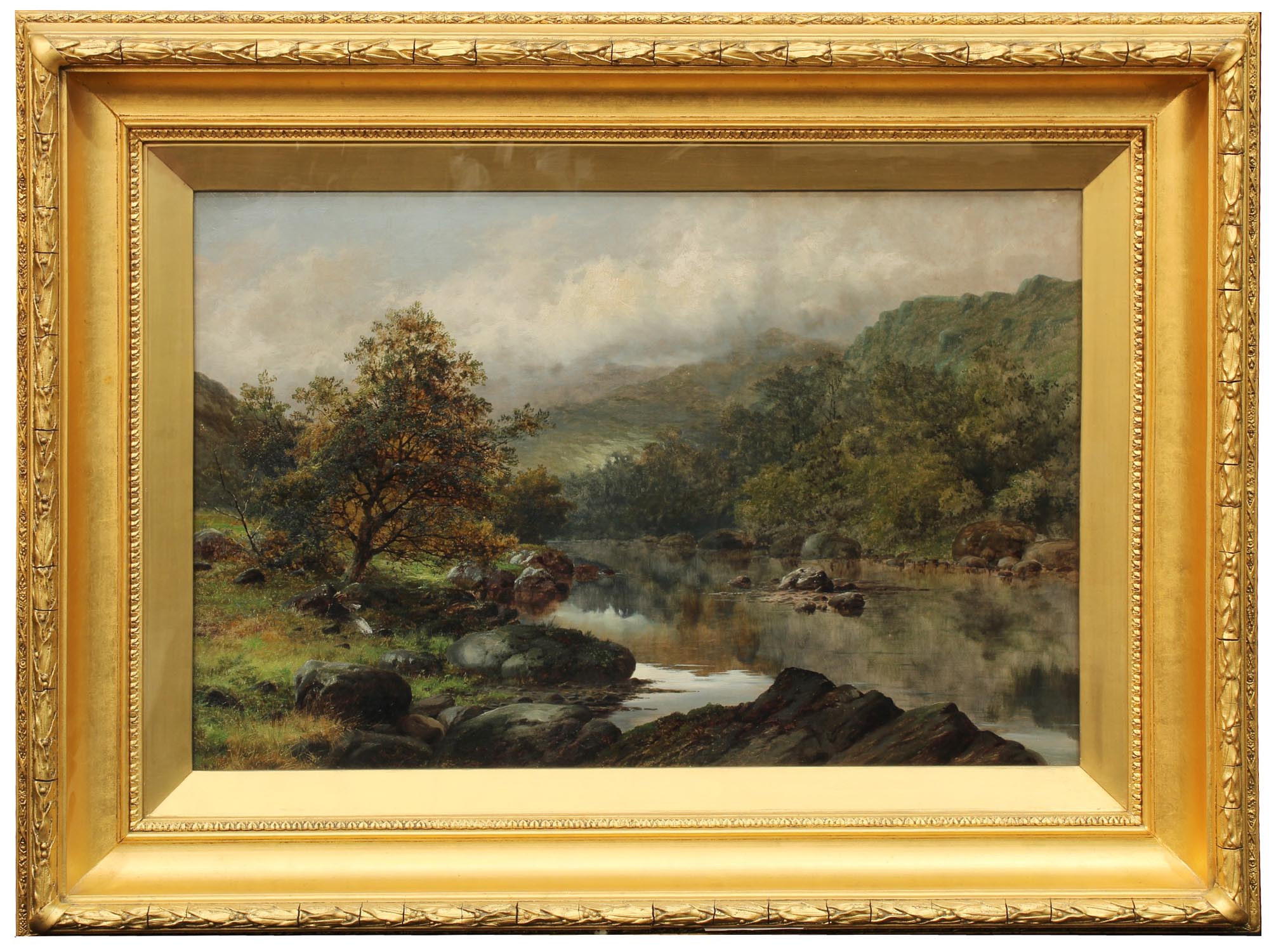 ENGLISH LANDSCAPE OIL PAINTING BY WILLIAM MANDER PIC-0
