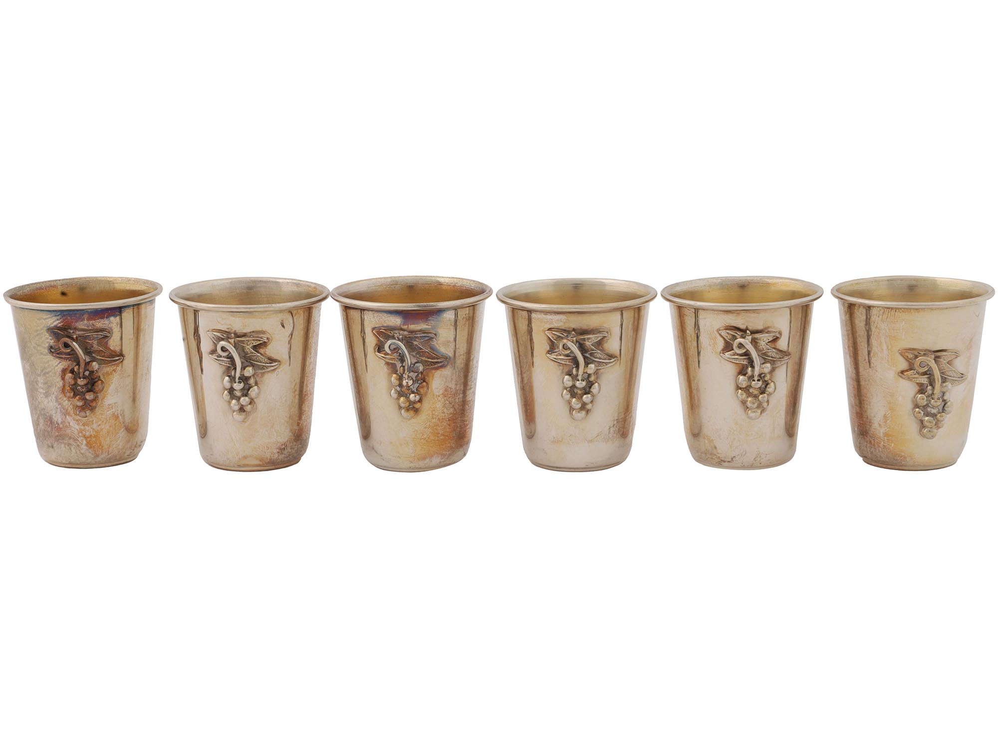 JUDAICA KIDDUSH CUPS STERLING WINE FOUNTAIN SET PIC-3