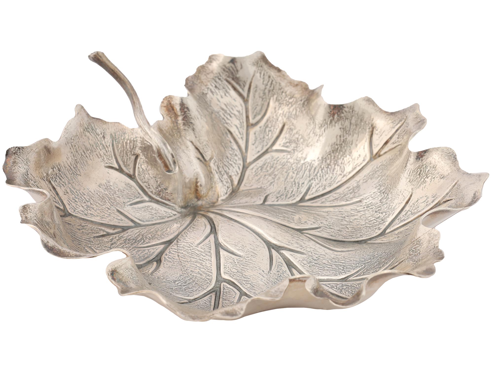 STERLING SILVER LEAF BOWL BY GIANMARIA BUCCELLATI PIC-0