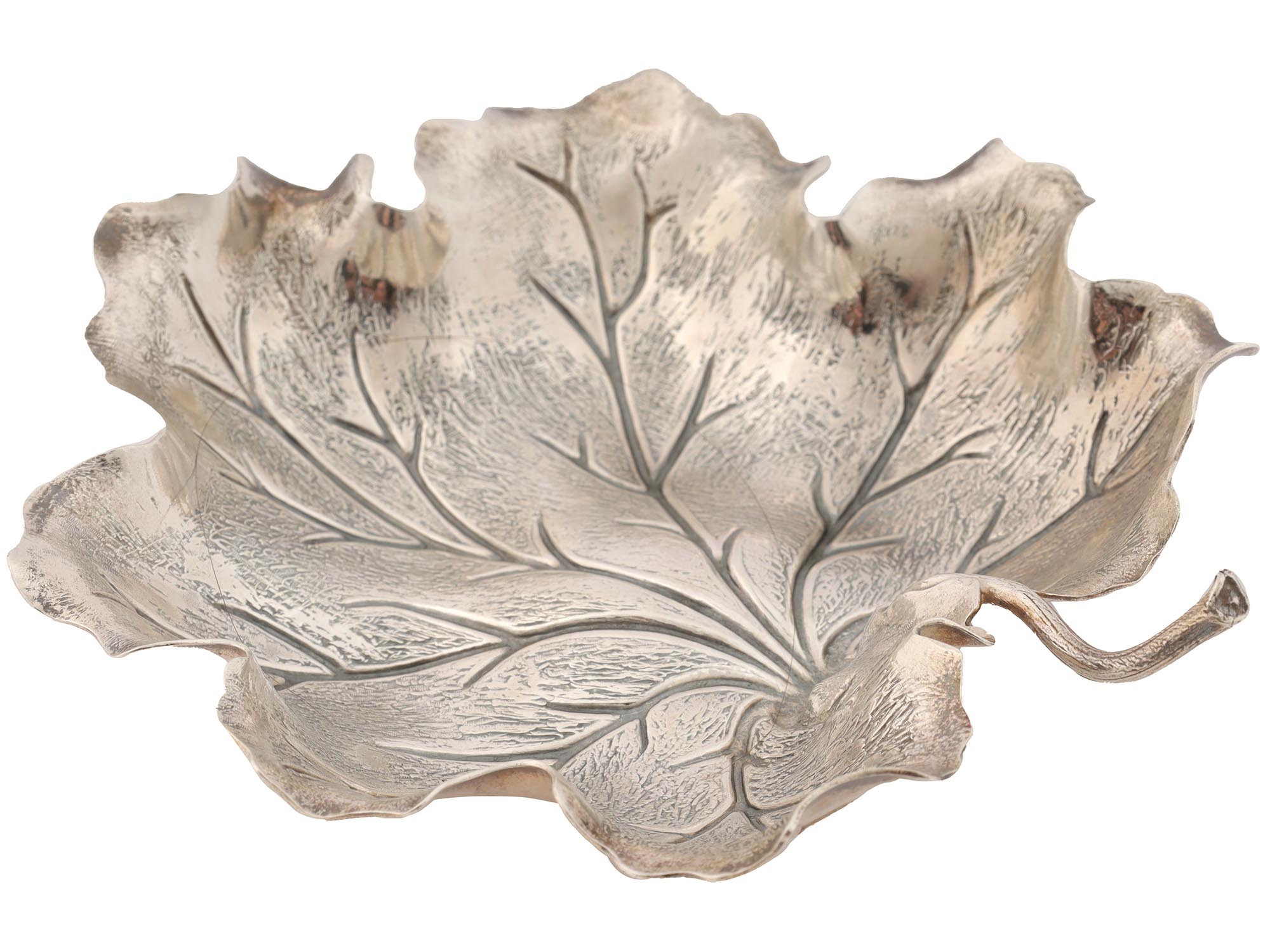 STERLING SILVER LEAF BOWL BY GIANMARIA BUCCELLATI PIC-1