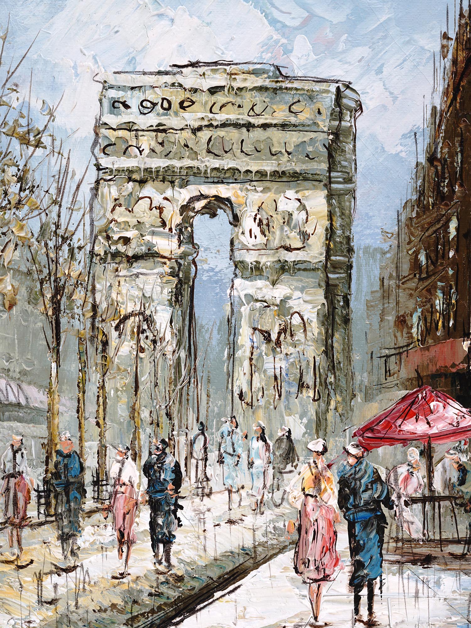 MID CENTURY PARISIAN PAINTING BY CAROLINE BURNETT PIC-2