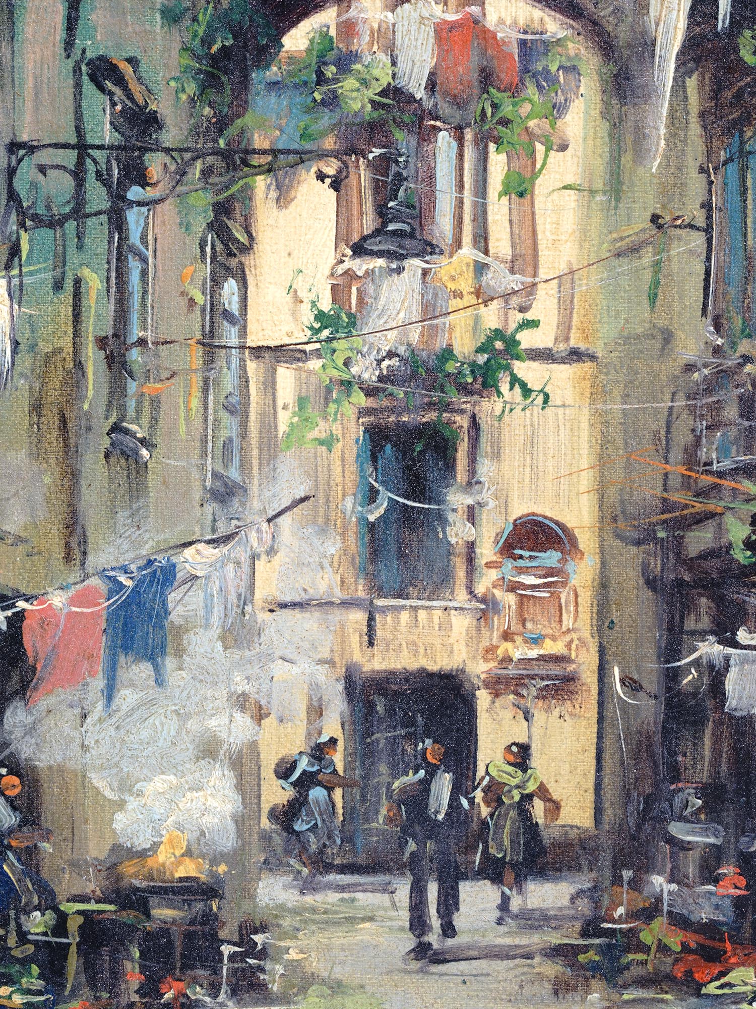 ITALIAN CITYSCAPE OIL PAINTINGS BY MARIO FERDELBA PIC-1