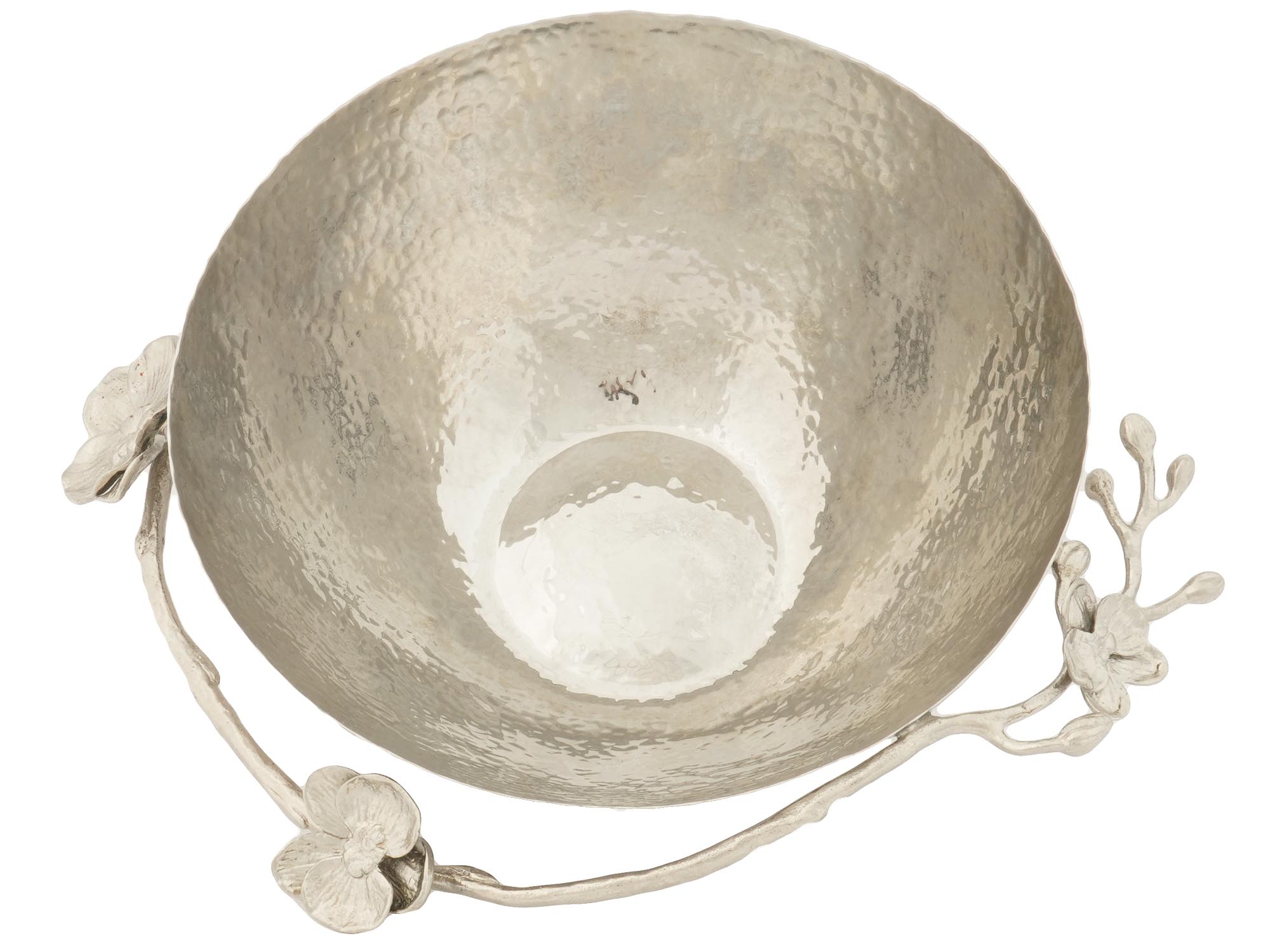 ORCHID HAMMERED NICKEL PLATE BOWL BY MICHAEL ARAM PIC-3