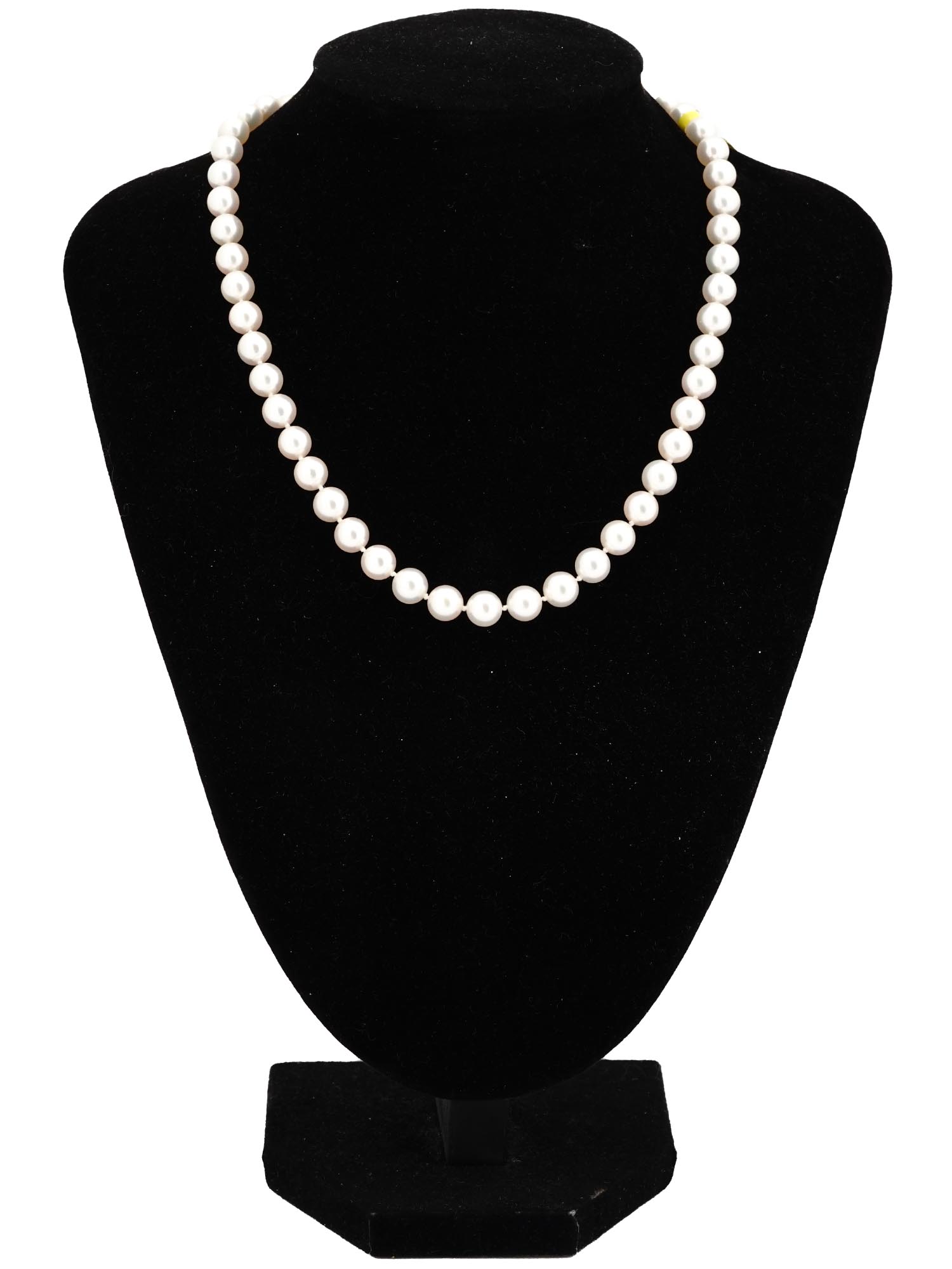 14K GOLD FRESHWATER PEARL NECKLACE BY FORTUNOFF PIC-0