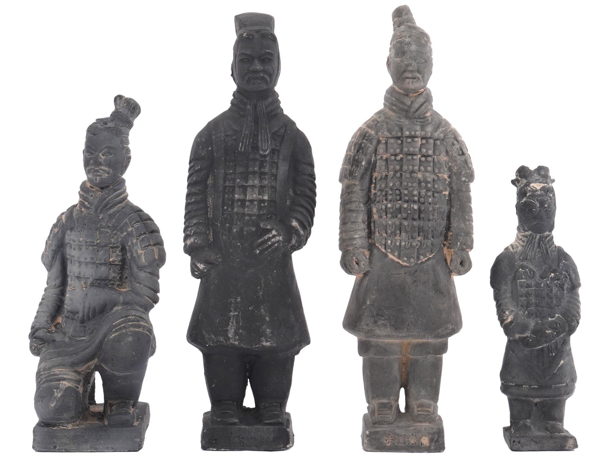 VINTAGE CHINESE TERRACOTTA ARMY SOLDIER FIGURINES PIC-0