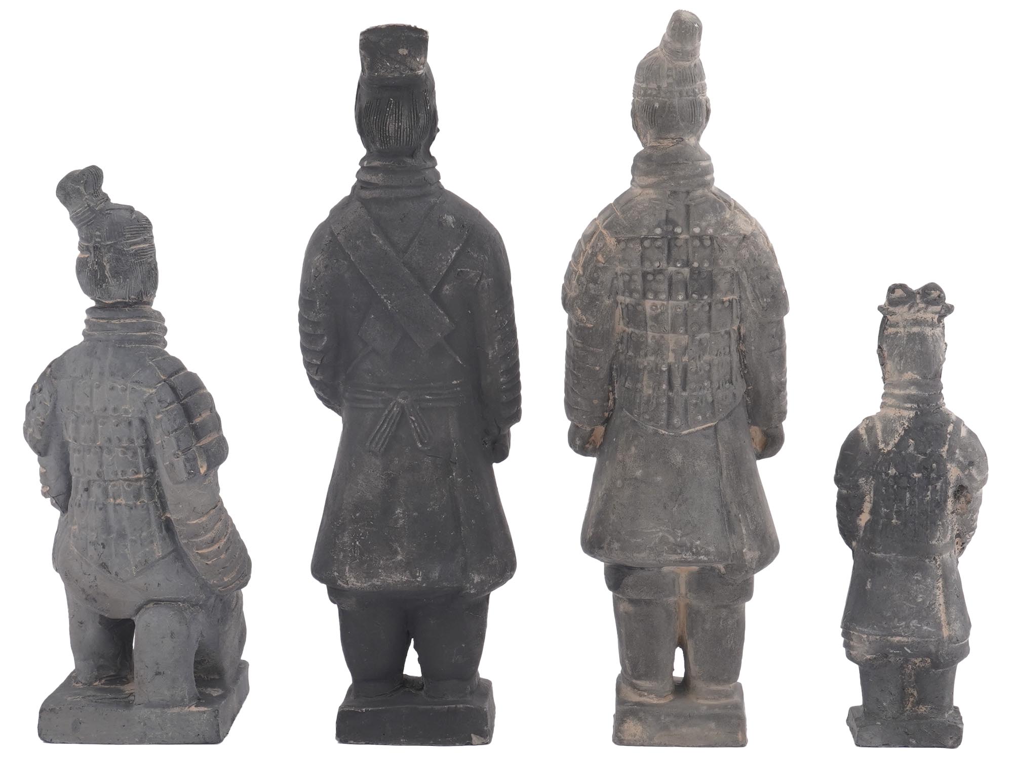 VINTAGE CHINESE TERRACOTTA ARMY SOLDIER FIGURINES PIC-2