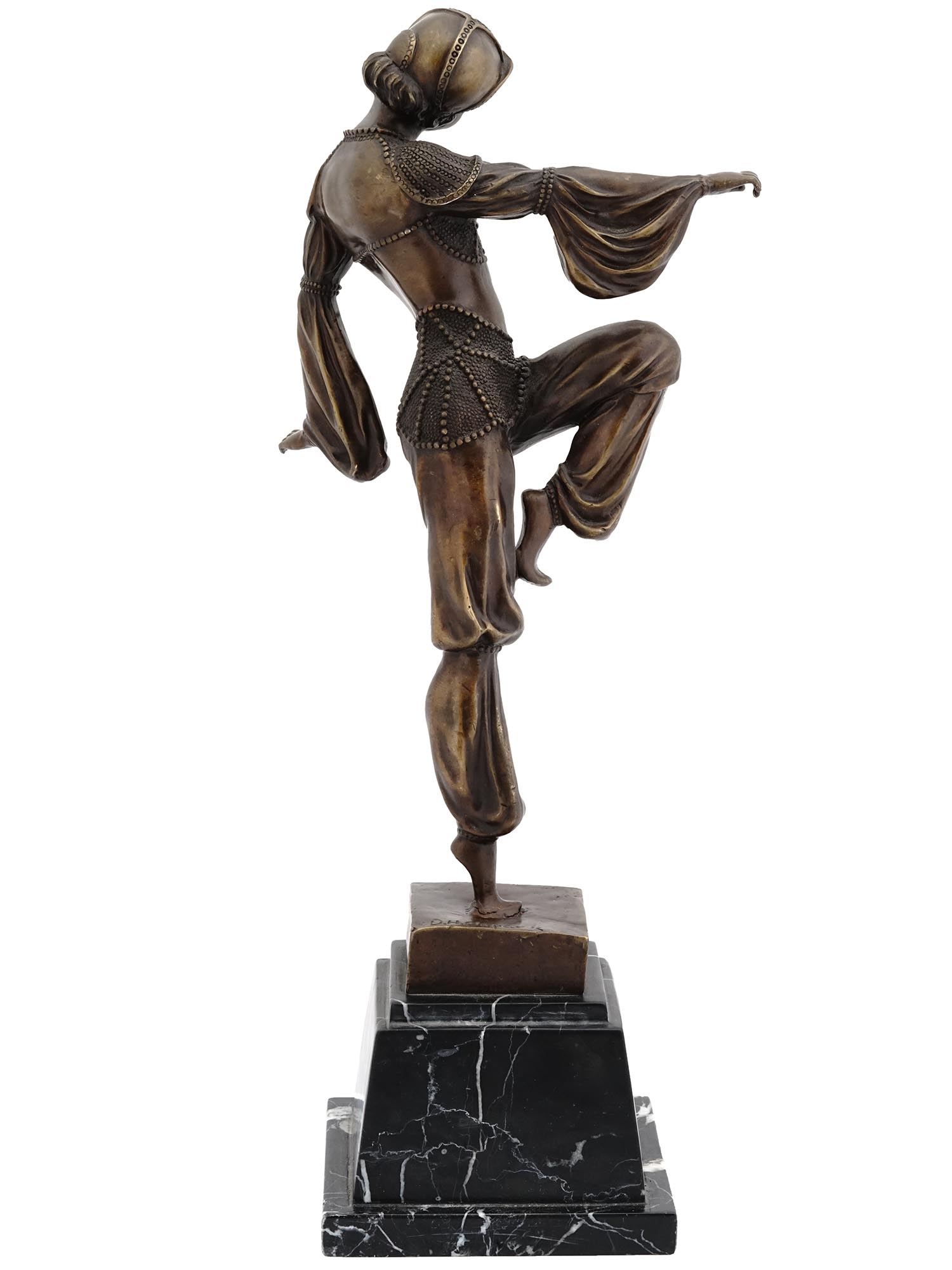 ART DECO FEMALE BRONZE STATUE BY DEMETRE CHIPARUS PIC-1